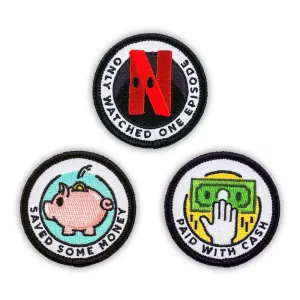 Adulting Merit Badge Embroidered Iron-On Patches (Achievements - Set 1)