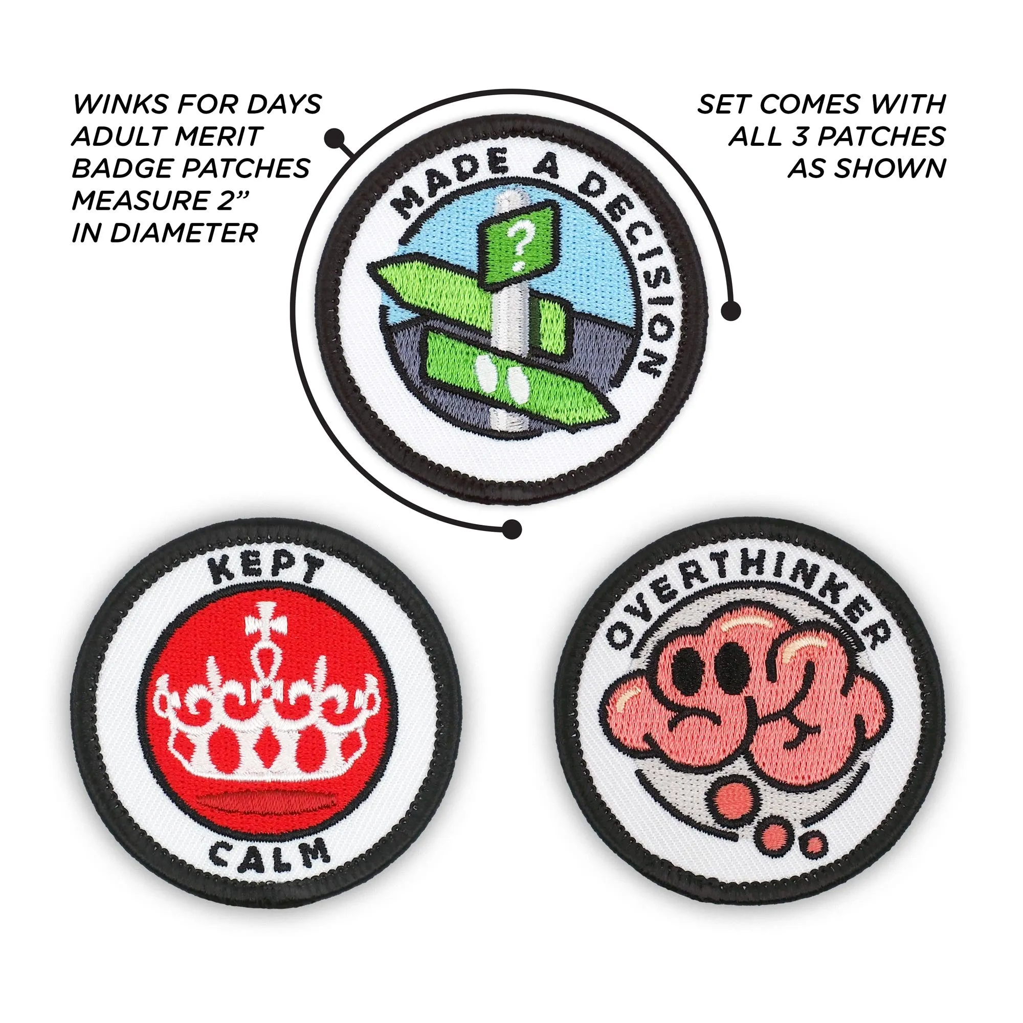 Adulting Merit Badge Embroidered Iron-On Patches (Achievements - Set 6)