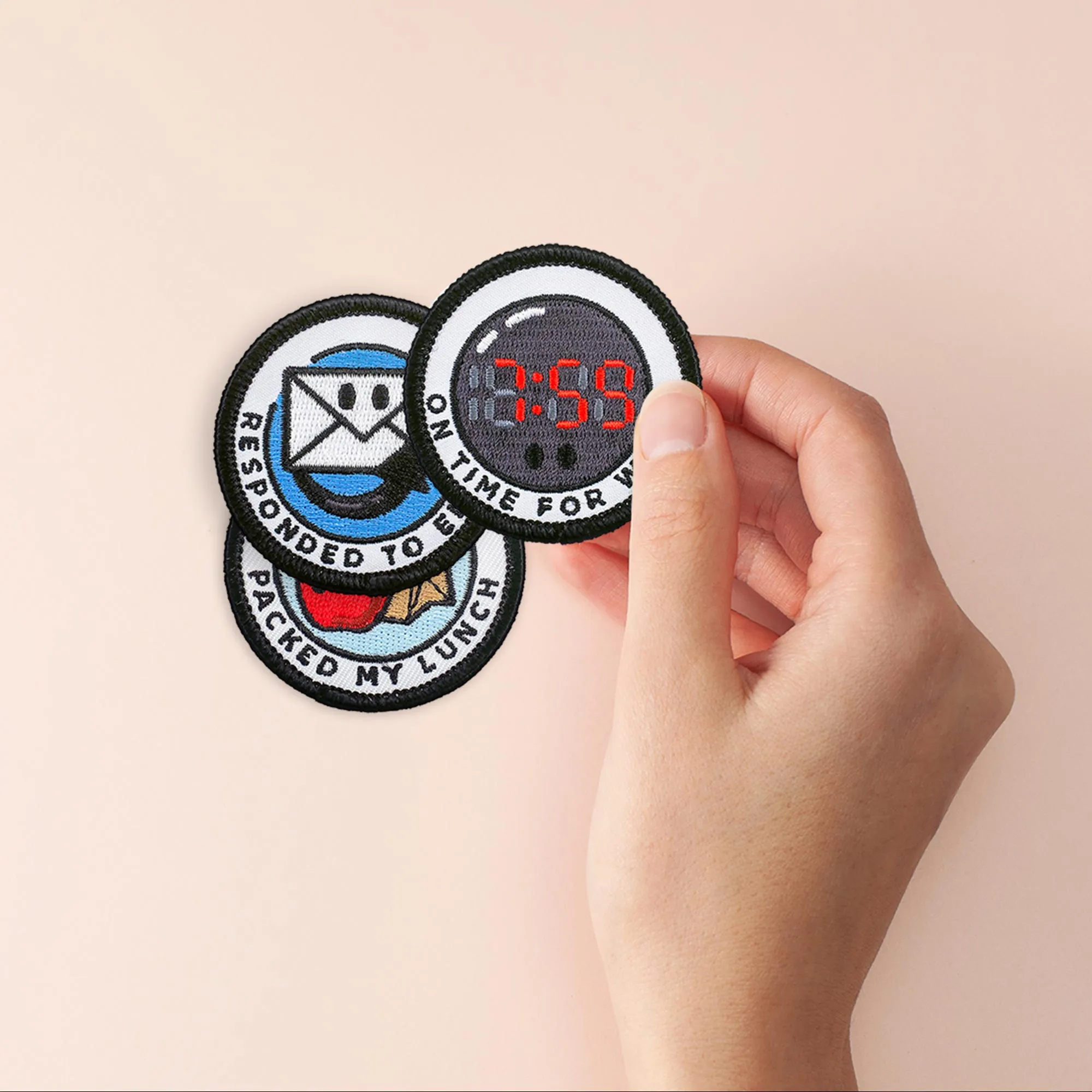 Adulting Merit Badge Embroidered Iron-On Patches (Corporate - Set 1)