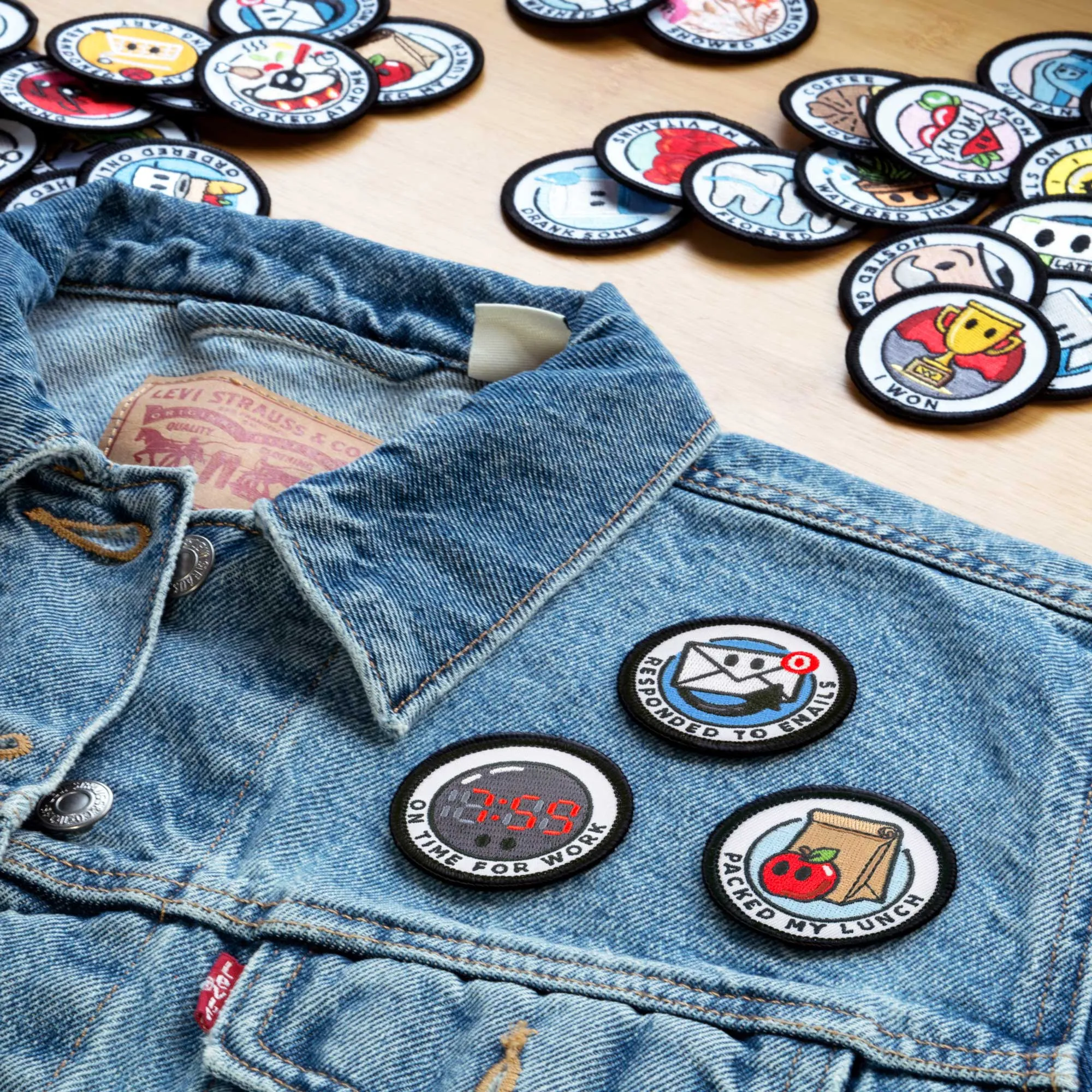 Adulting Merit Badge Embroidered Iron-On Patches (Corporate - Set 1)