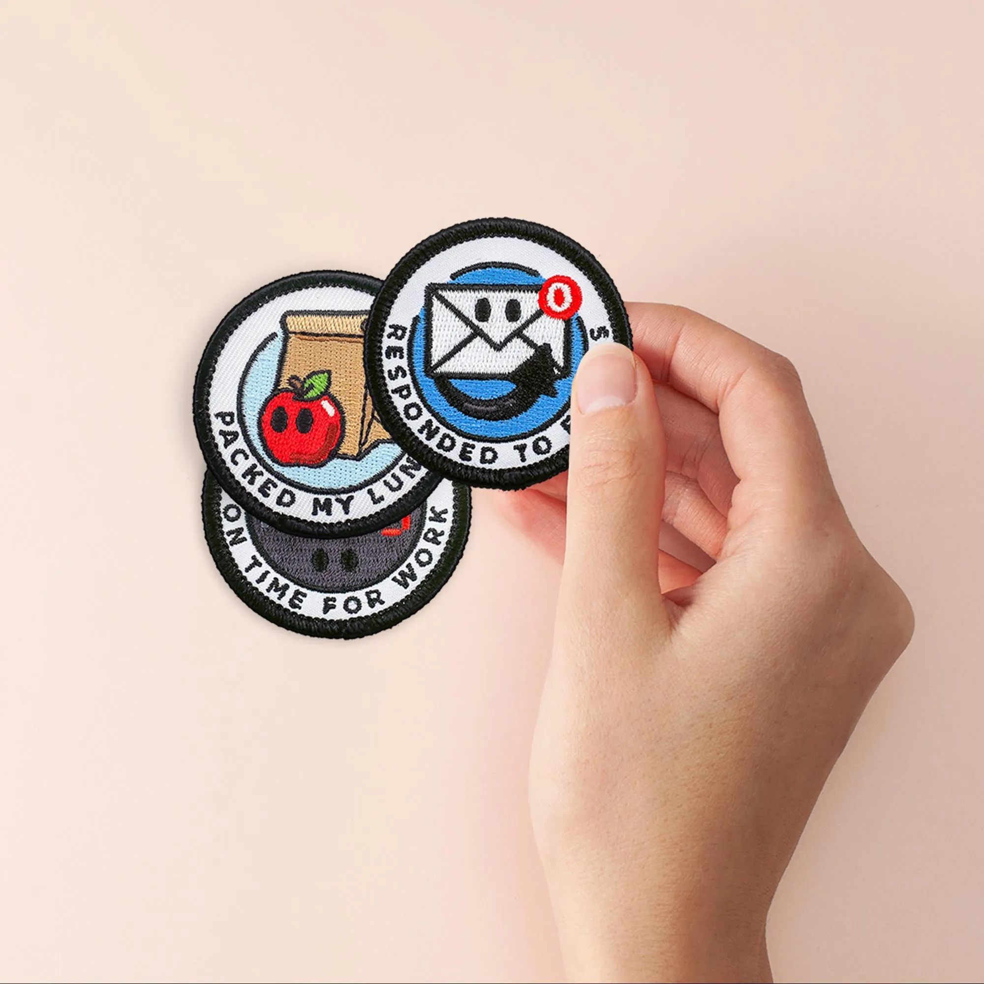 Adulting Merit Badge Embroidered Iron-On Patches (Corporate - Set 1)
