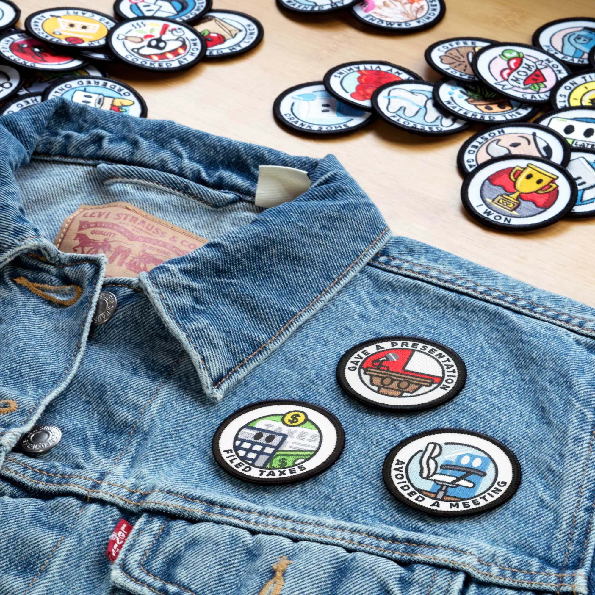 Adulting Merit Badge Embroidered Iron-On Patches (Corporate - Set 3)