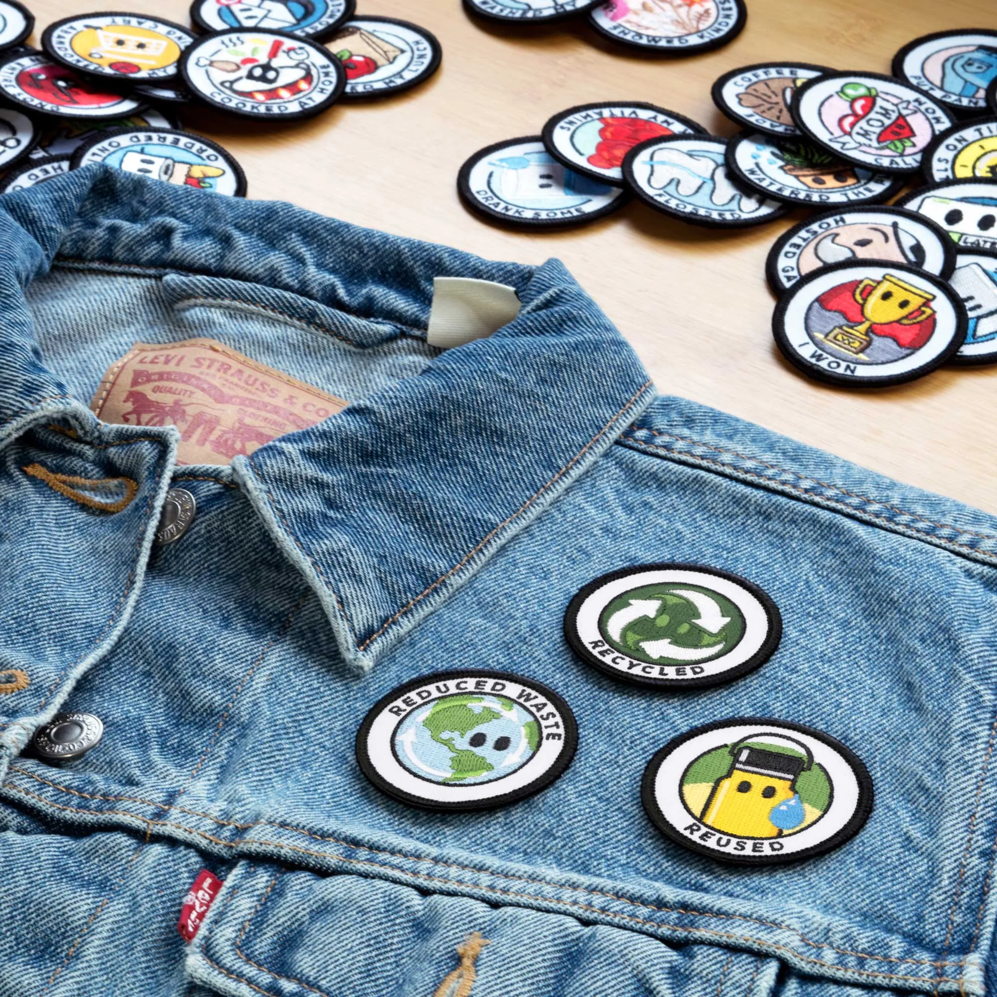 Adulting Merit Badge Embroidered Iron-On Patches (Environmental - Set 1)