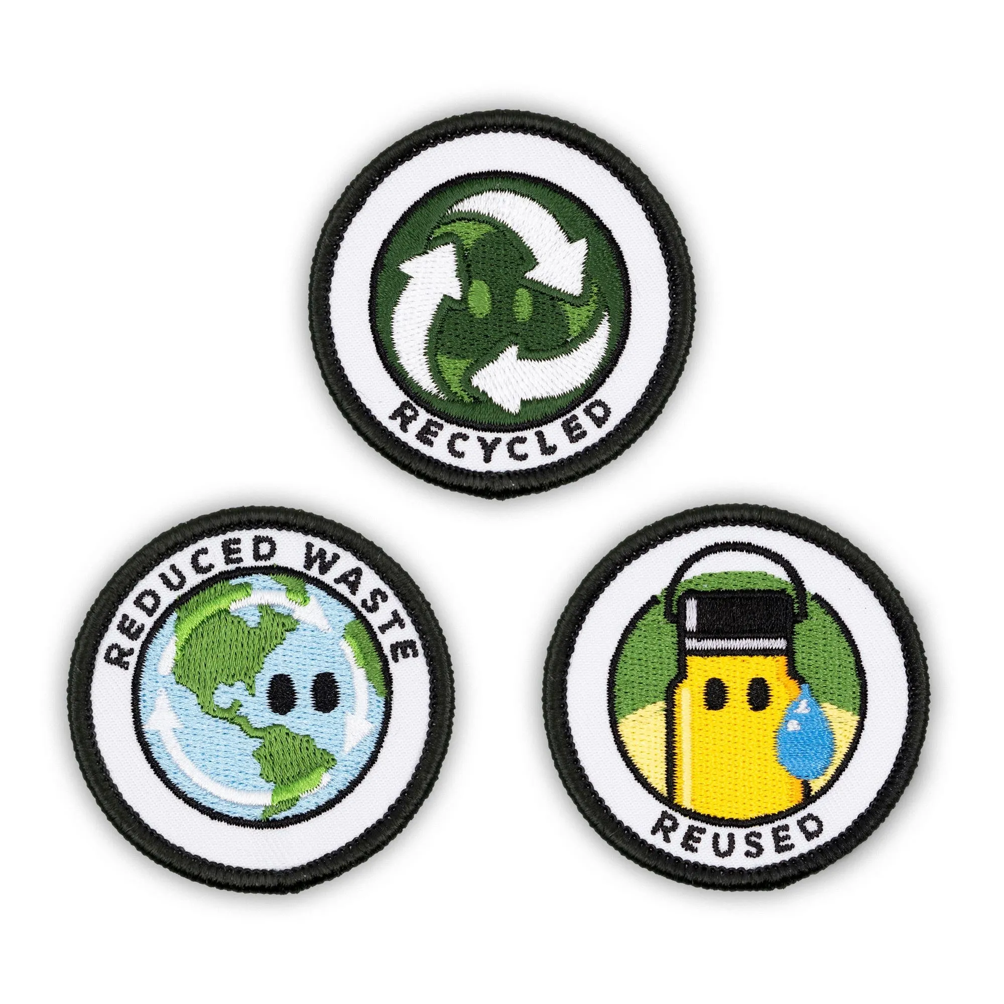 Adulting Merit Badge Embroidered Iron-On Patches (Environmental - Set 1)