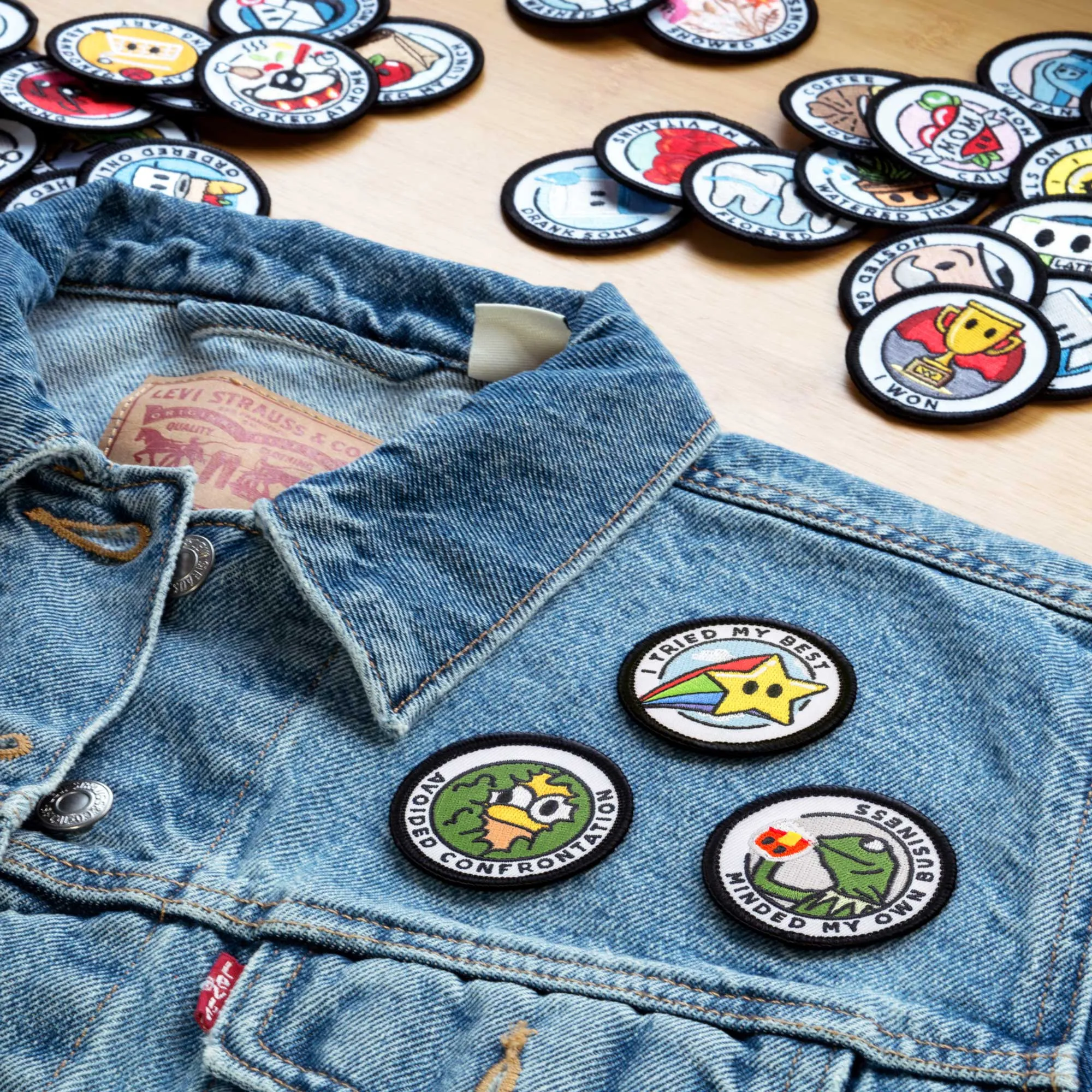 Adulting Merit Badge Embroidered Iron-On Patches (Funny - Set 1)