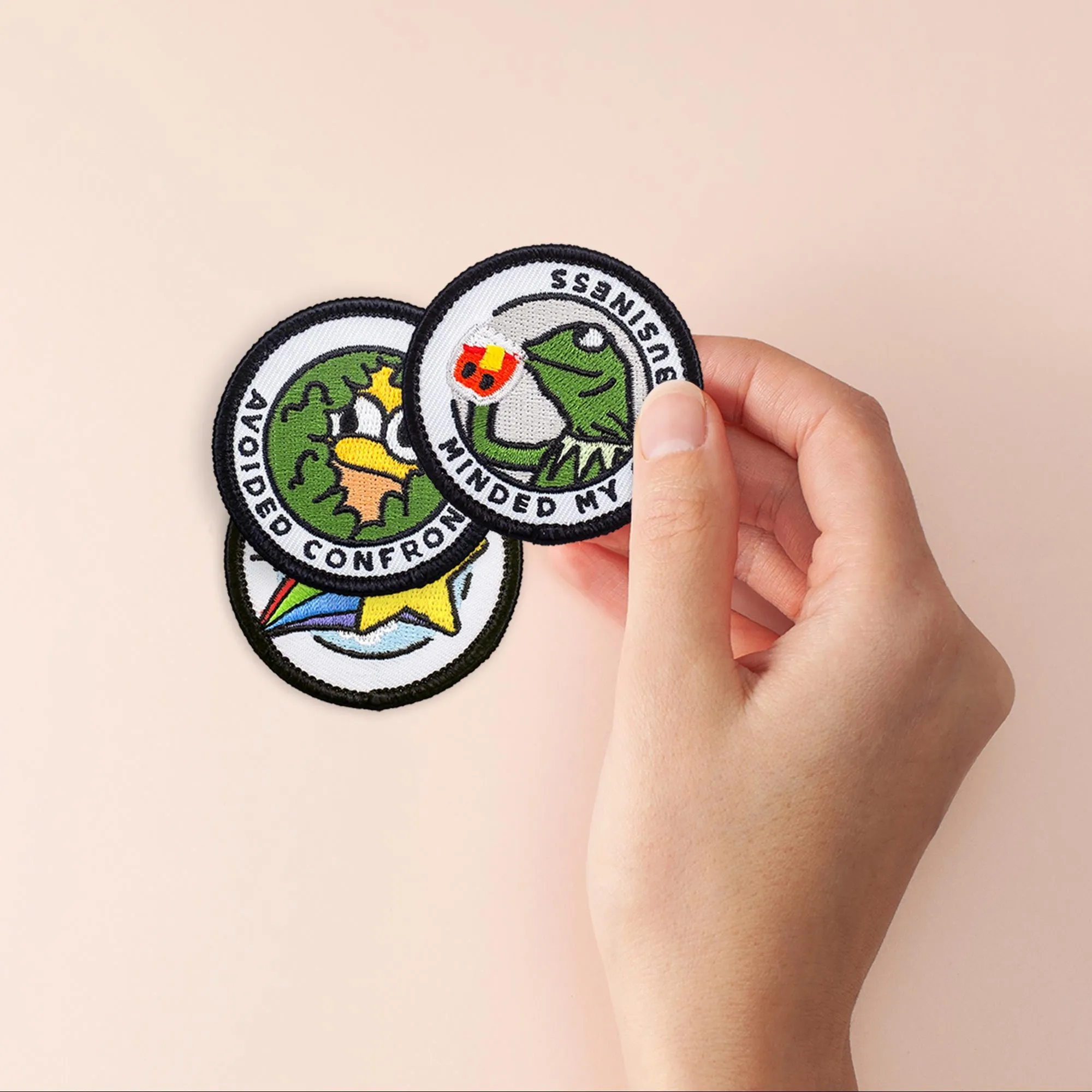 Adulting Merit Badge Embroidered Iron-On Patches (Funny - Set 1)