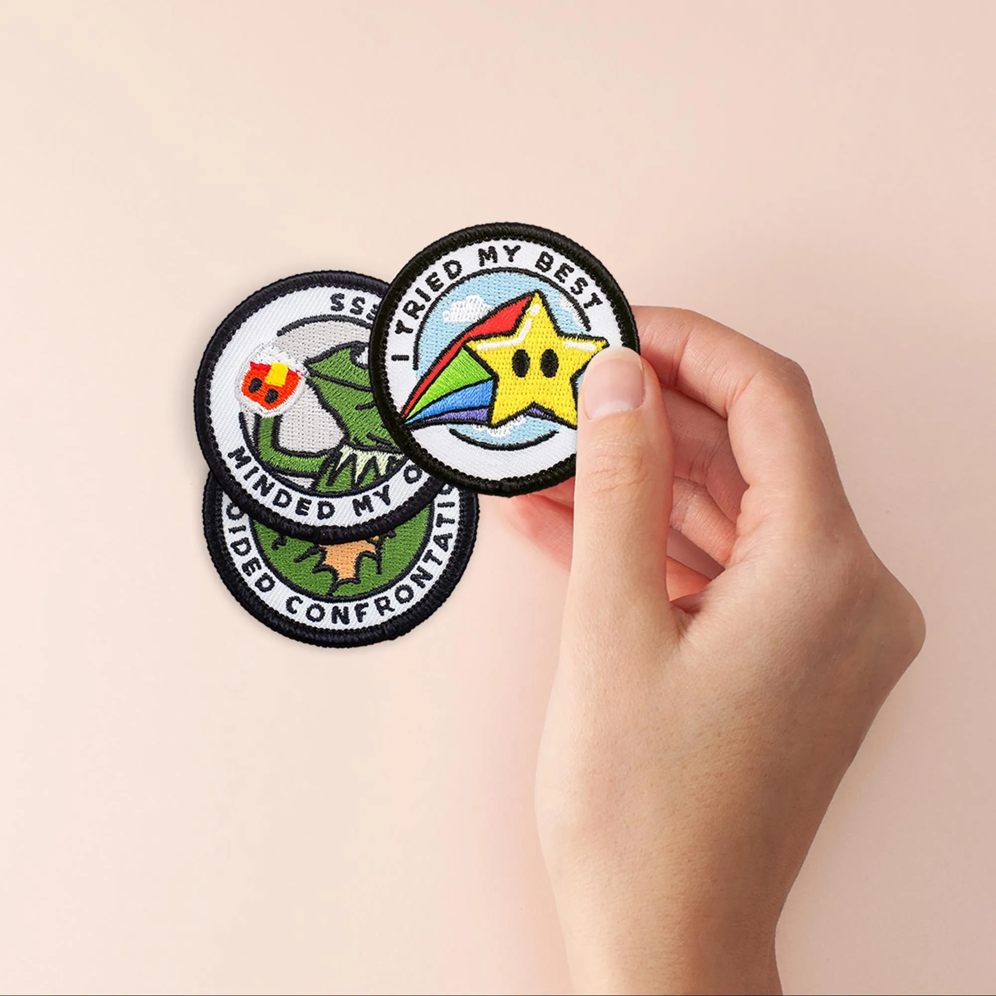 Adulting Merit Badge Embroidered Iron-On Patches (Funny - Set 1)
