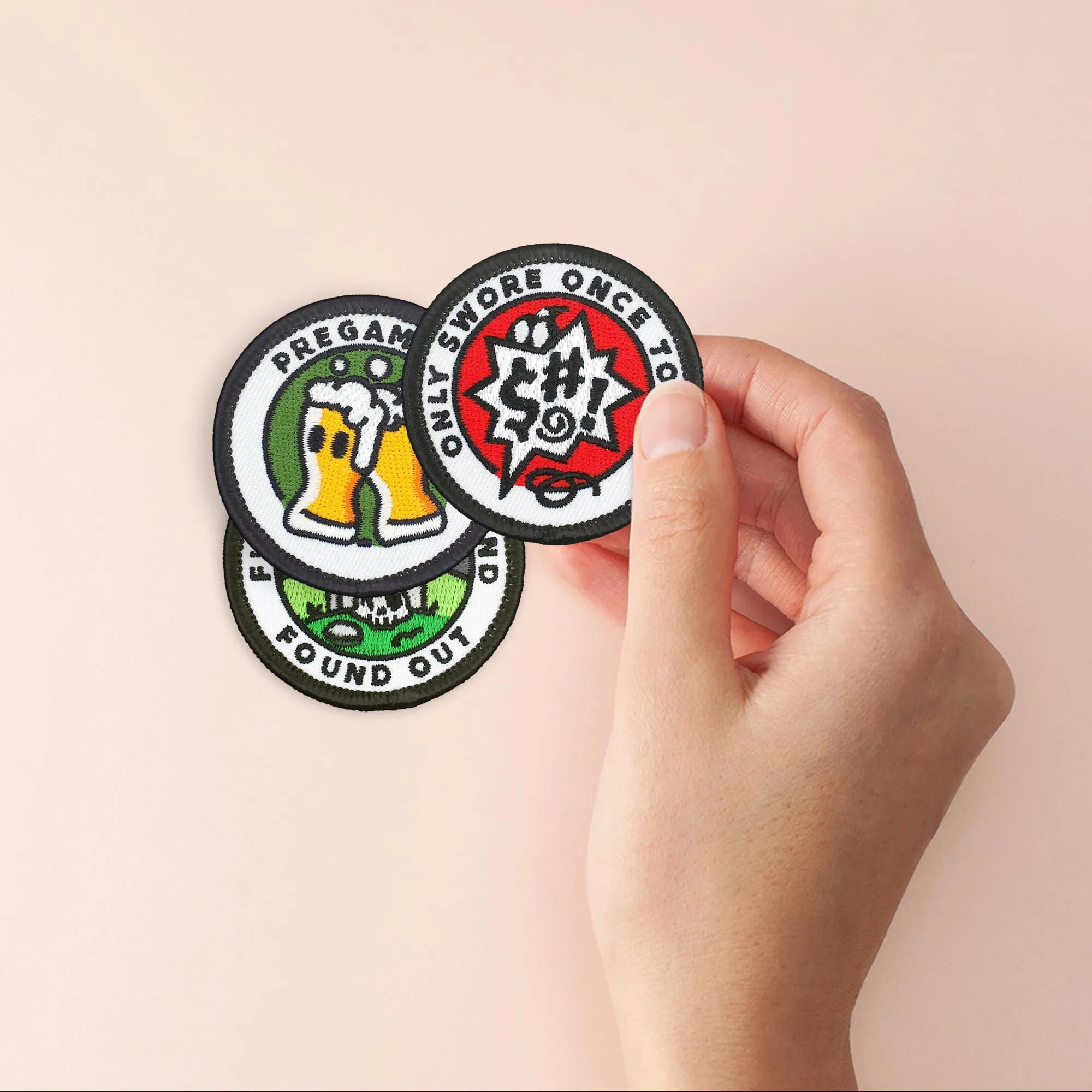 Adulting Merit Badge Embroidered Iron-On Patches (Funny - Set 2)