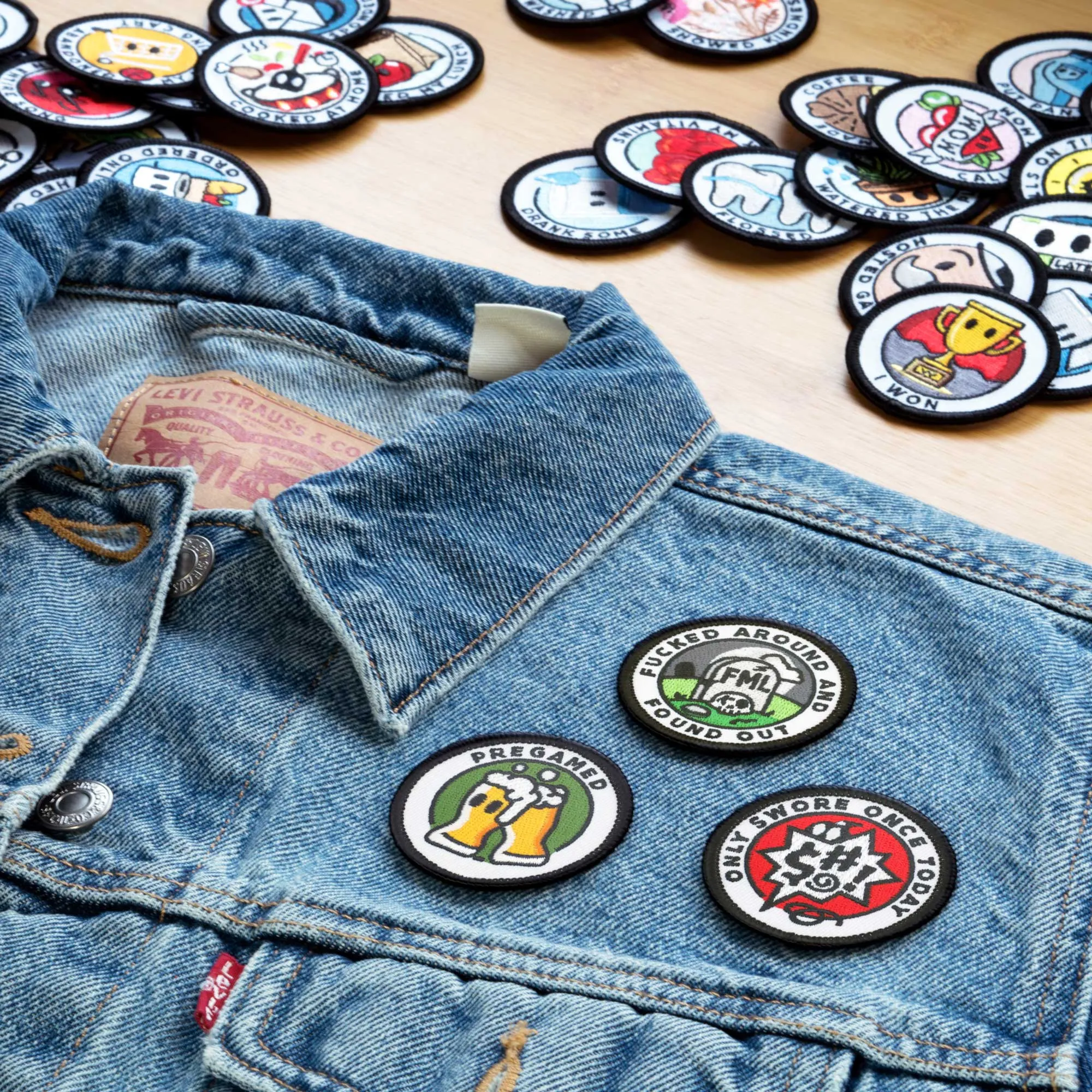 Adulting Merit Badge Embroidered Iron-On Patches (Funny - Set 2)