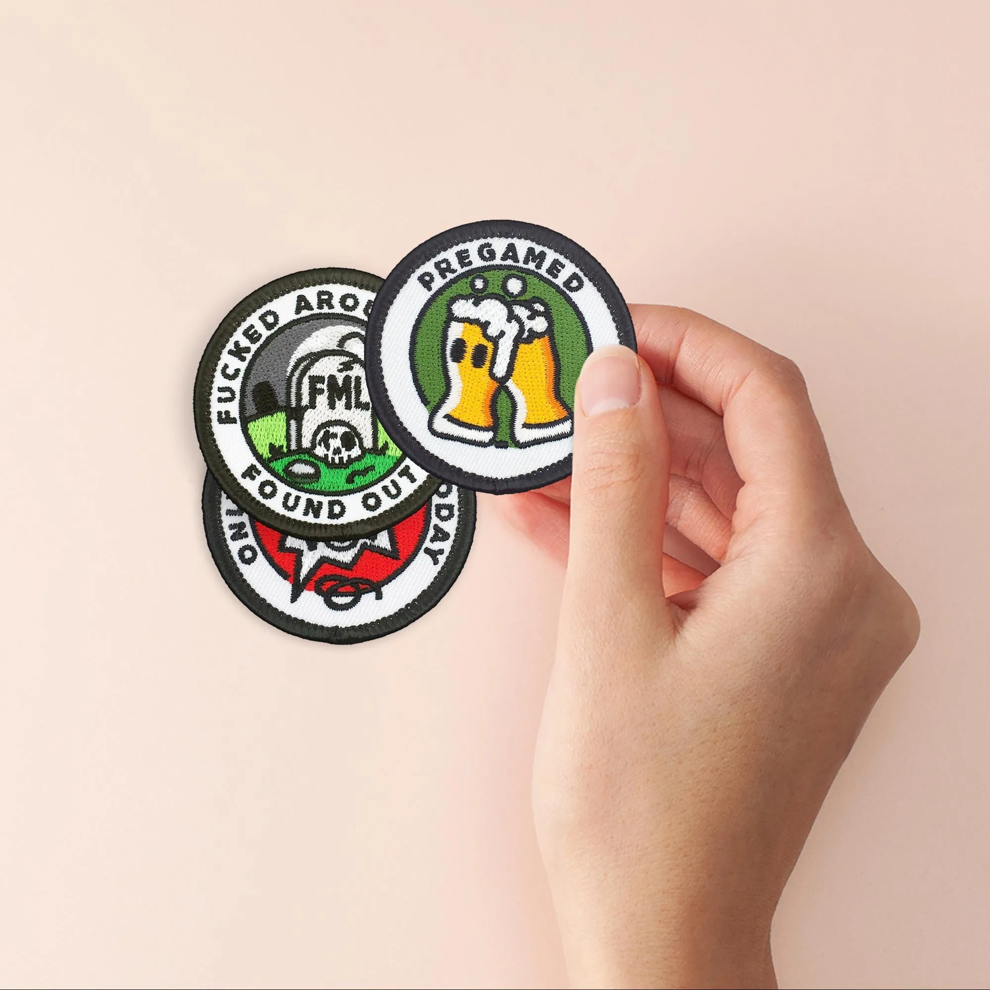 Adulting Merit Badge Embroidered Iron-On Patches (Funny - Set 2)