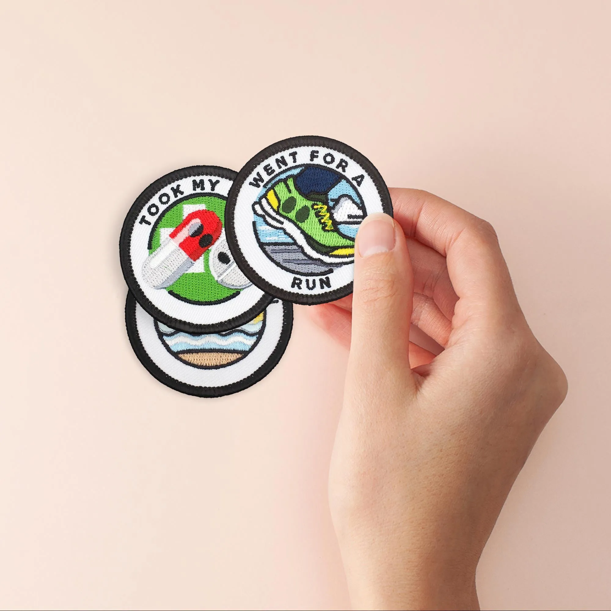 Adulting Merit Badge Embroidered Iron-On Patches (Health - Set 4)