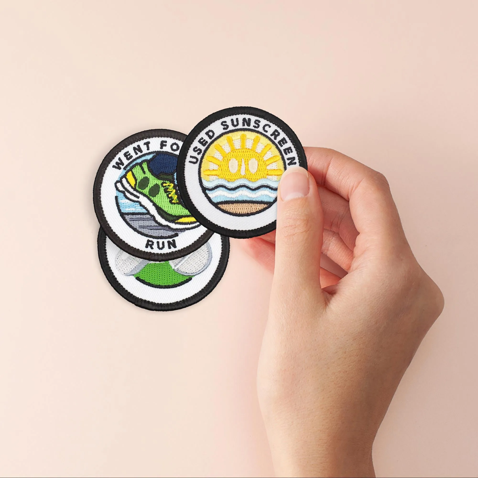 Adulting Merit Badge Embroidered Iron-On Patches (Health - Set 4)