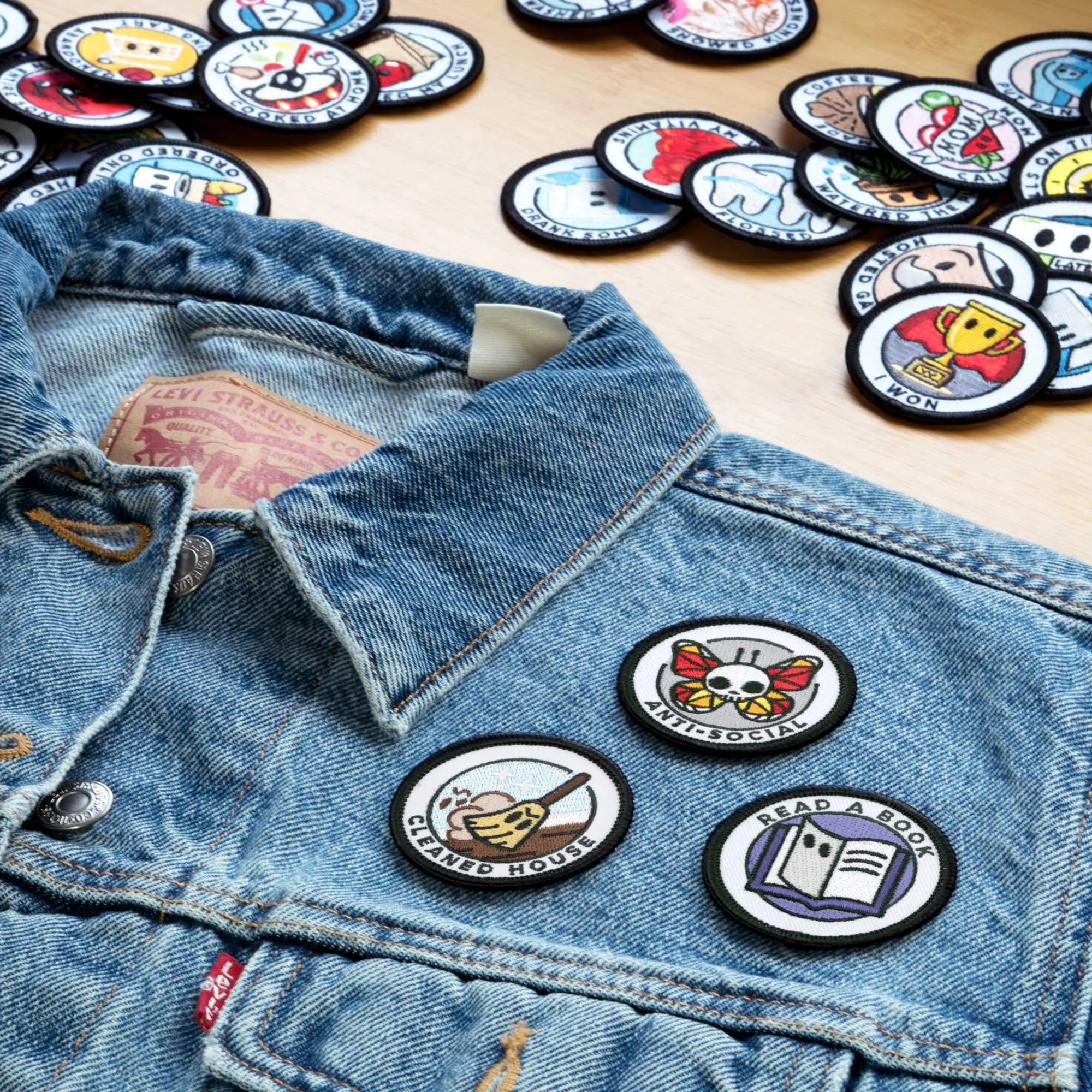 Adulting Merit Badge Embroidered Iron-On Patches (Homebody - Set 1)