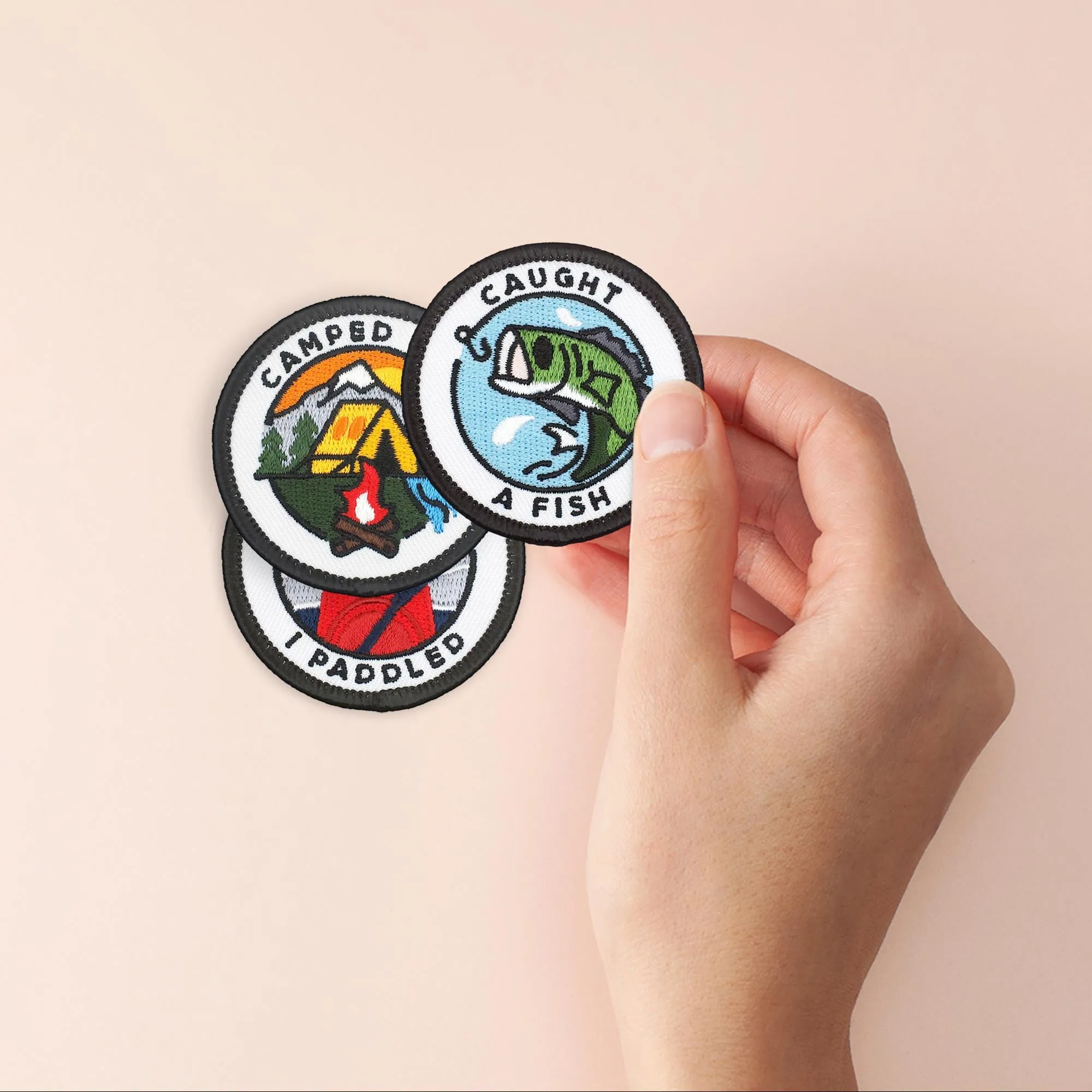 Adulting Merit Badge Embroidered Iron-On Patches (Outdoors - Set 3)
