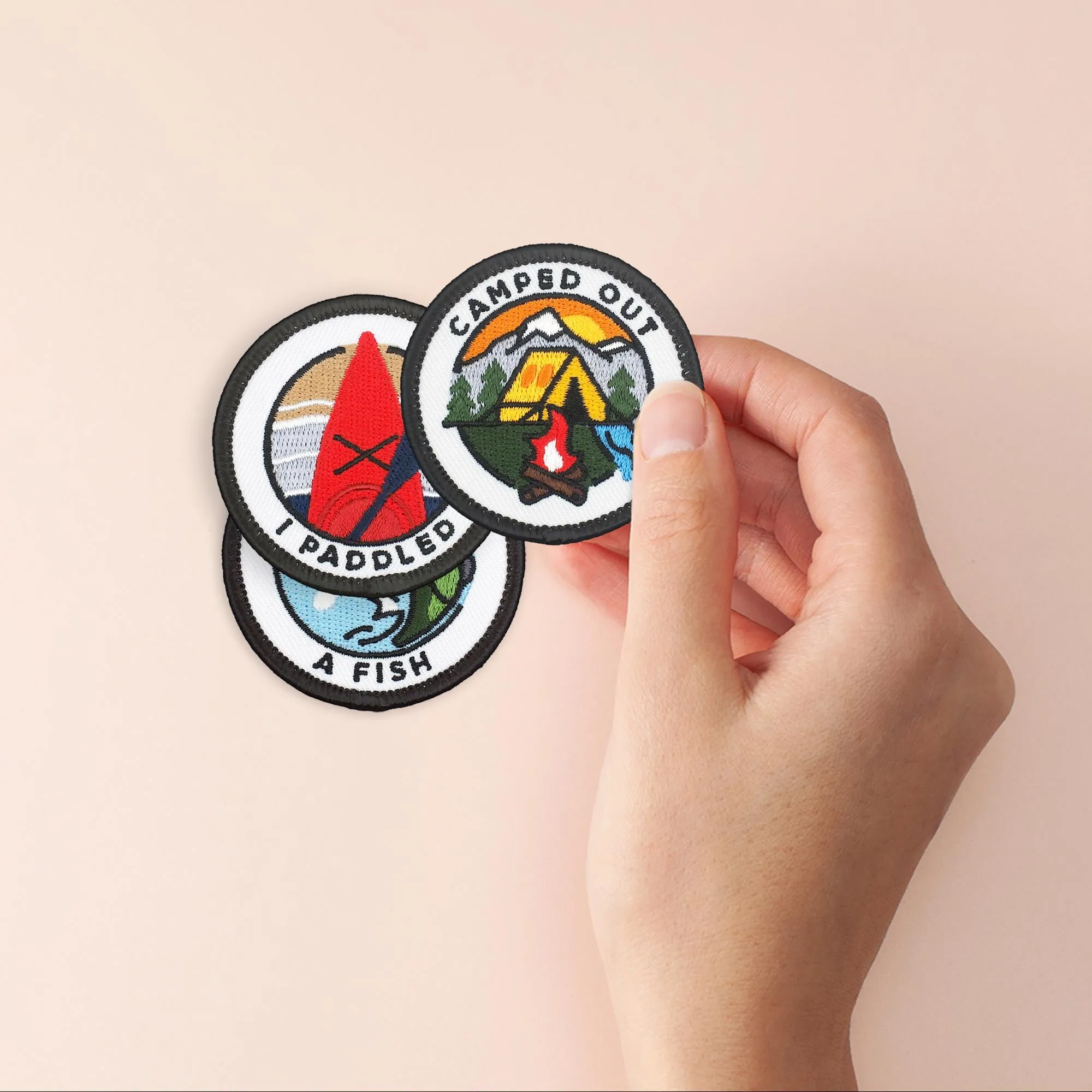 Adulting Merit Badge Embroidered Iron-On Patches (Outdoors - Set 3)