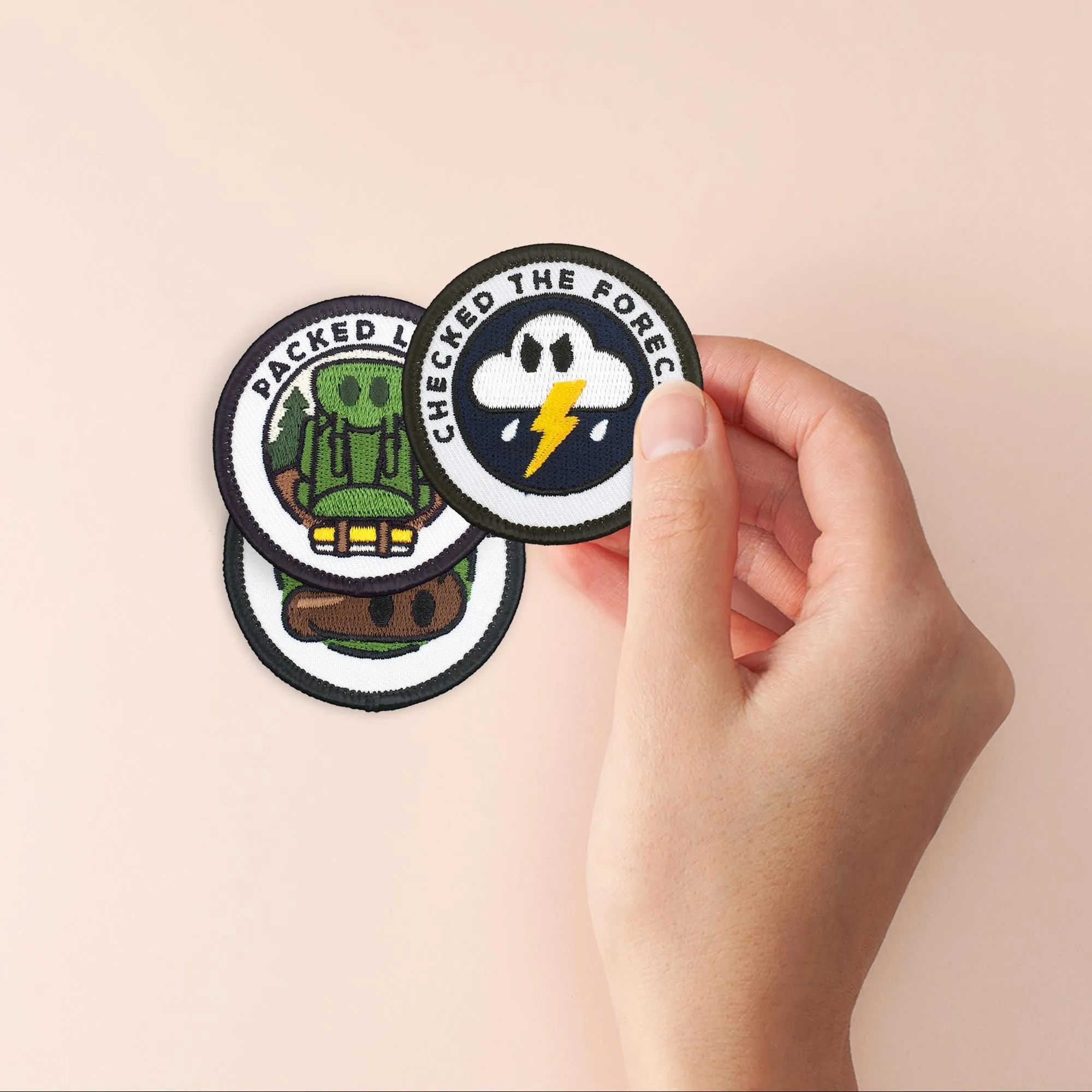Adulting Merit Badge Embroidered Iron-On Patches (Outdoors - Set 4)