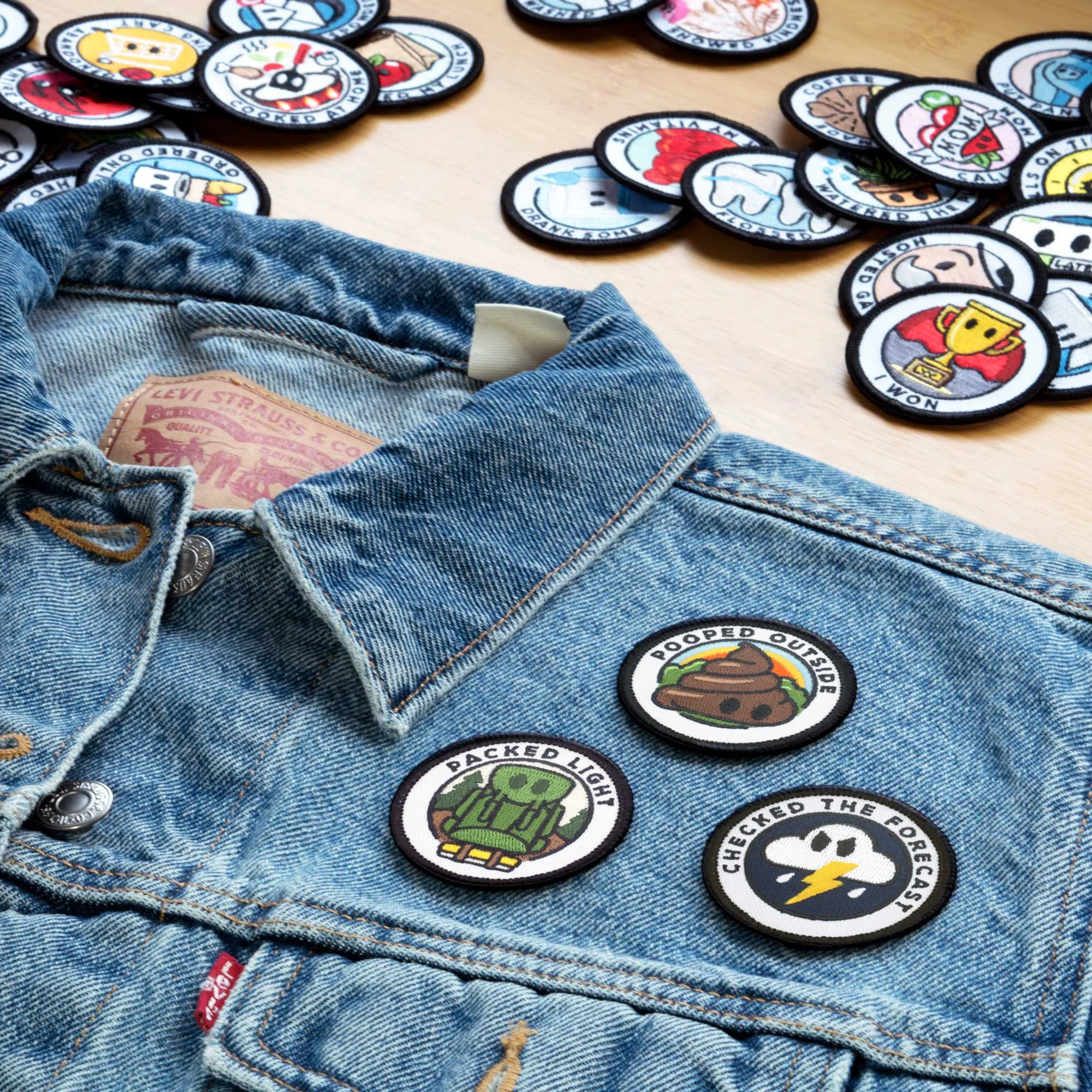 Adulting Merit Badge Embroidered Iron-On Patches (Outdoors - Set 4)