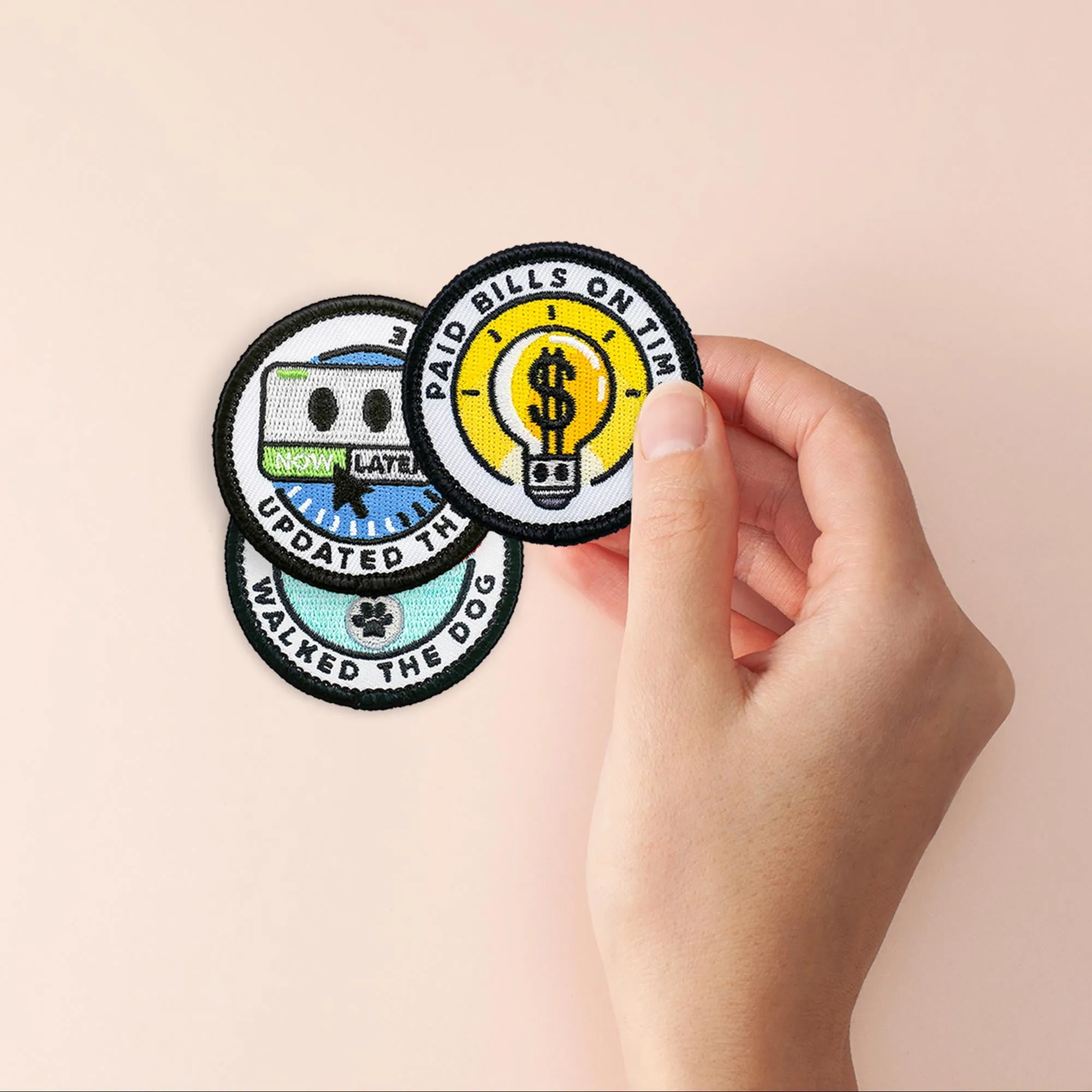 Adulting Merit Badge Embroidered Iron-On Patches (Responsibilities - Set 2)