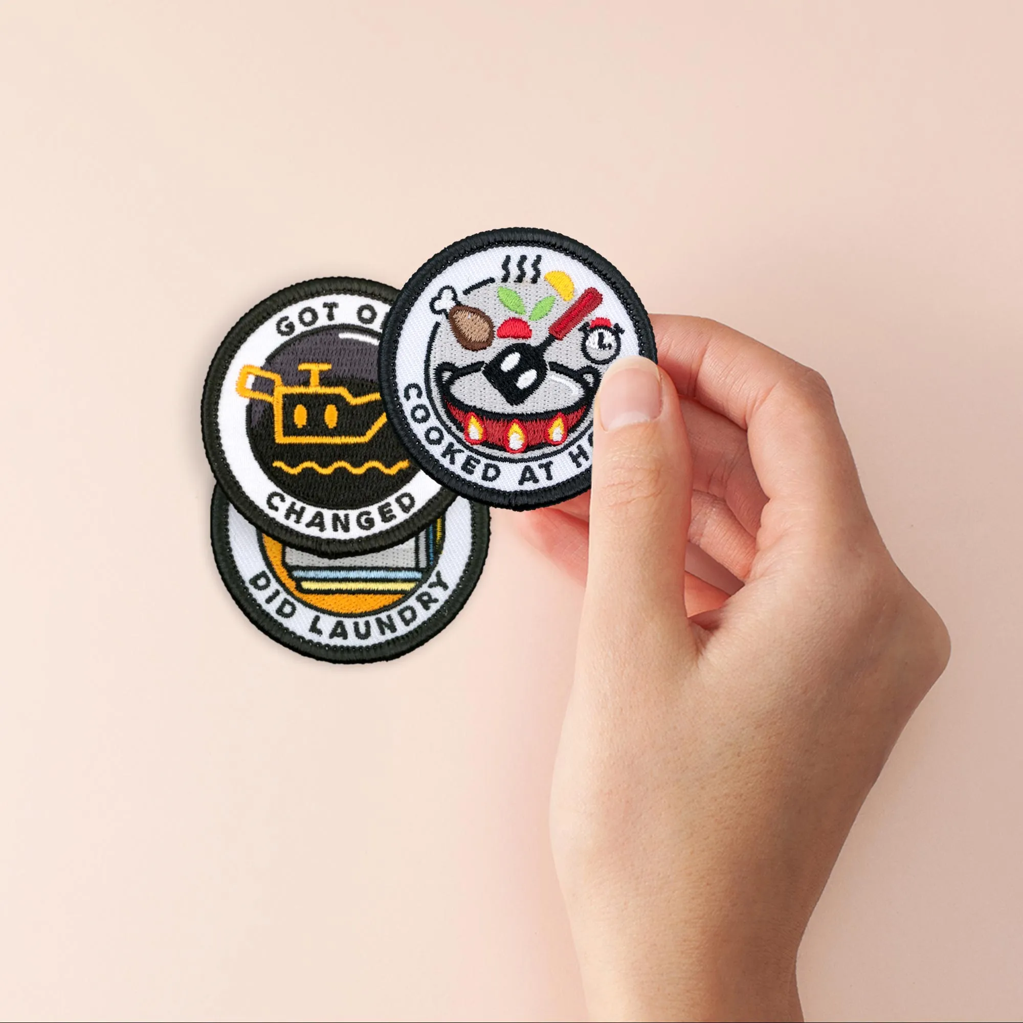 Adulting Merit Badge Embroidered Iron-On Patches (Responsibilities - Set 3)