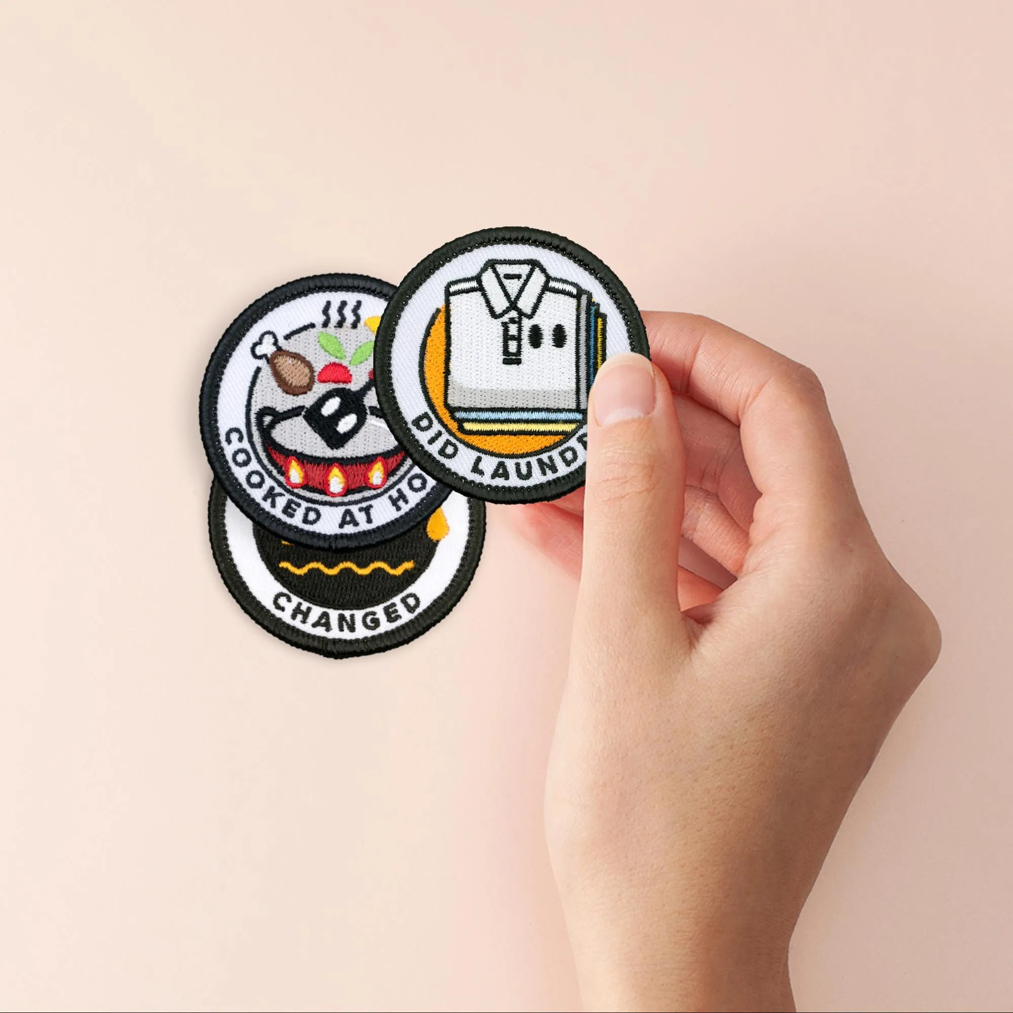 Adulting Merit Badge Embroidered Iron-On Patches (Responsibilities - Set 3)