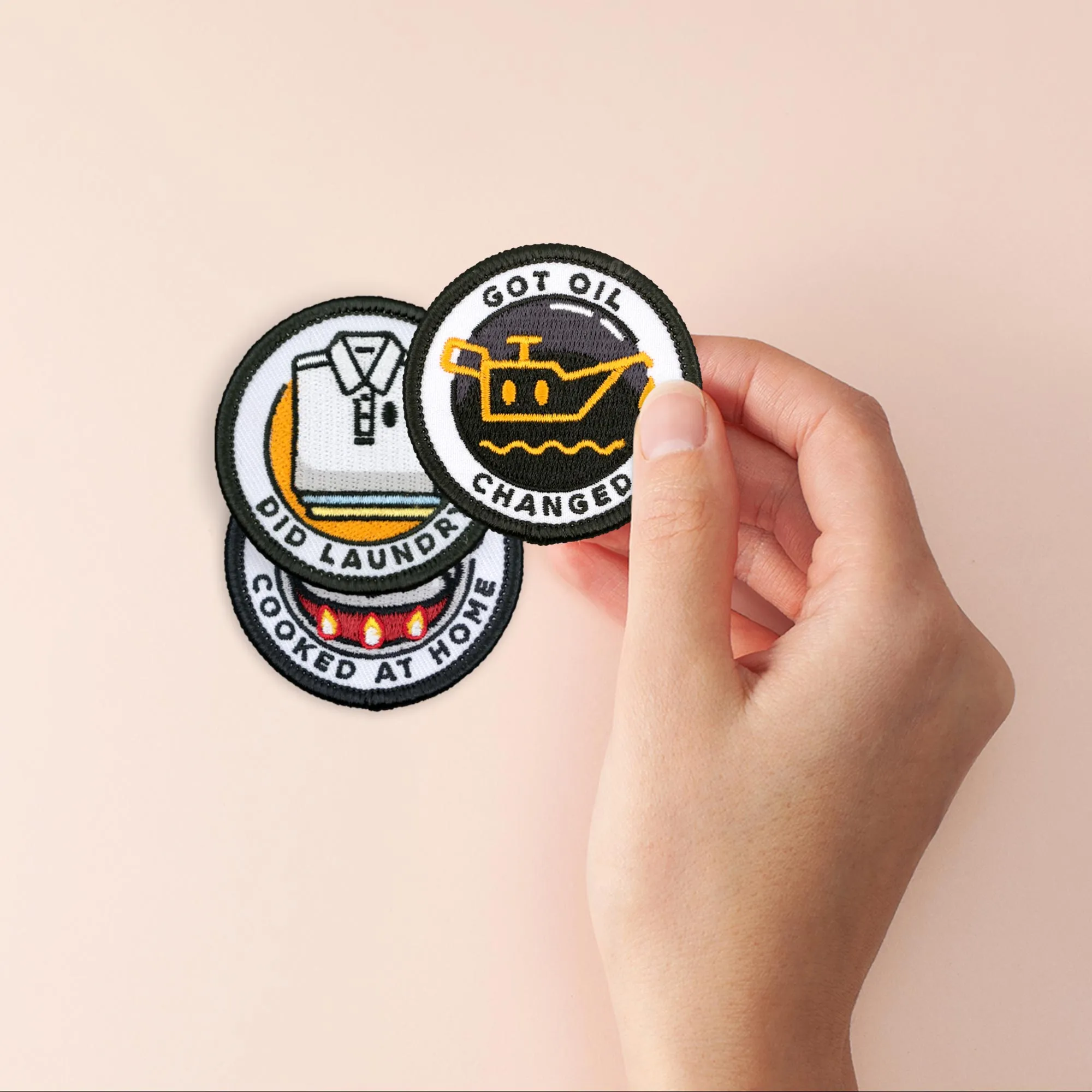 Adulting Merit Badge Embroidered Iron-On Patches (Responsibilities - Set 3)