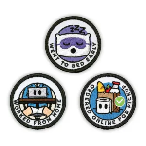 Adulting Merit Badge Embroidered Iron-On Patches (Responsibilities - Set 5)