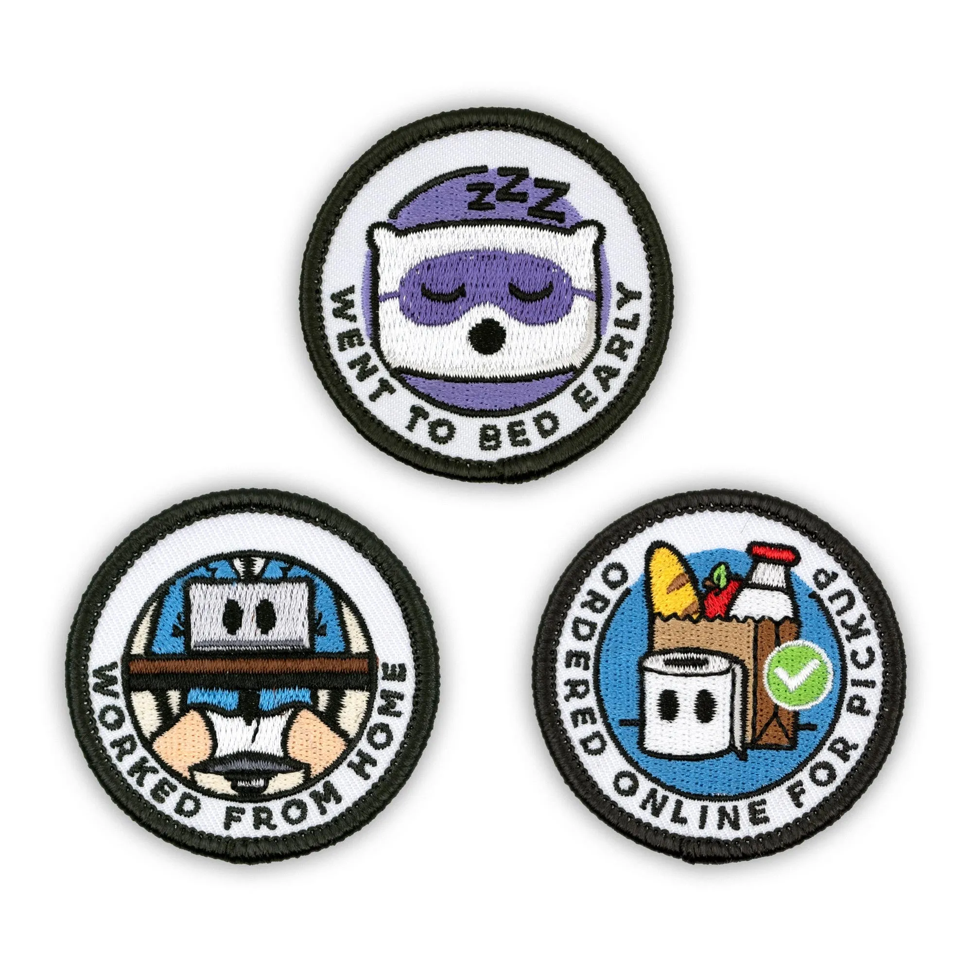 Adulting Merit Badge Embroidered Iron-On Patches (Responsibilities - Set 5)