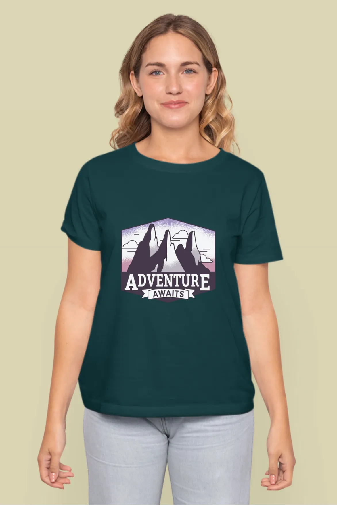 Adventure Awaits Printed T-shirt for women