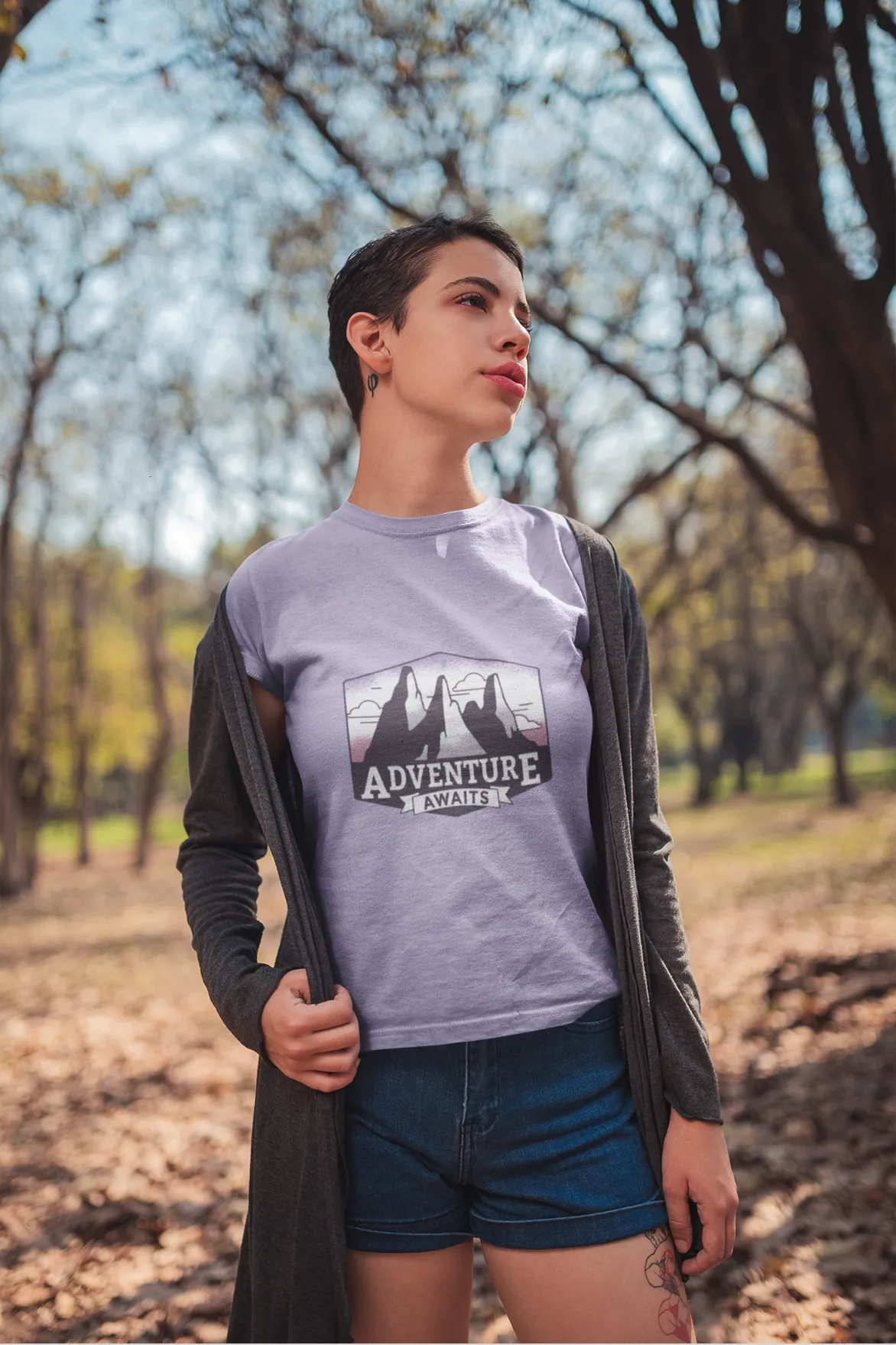 Adventure Awaits Printed T-shirt for women
