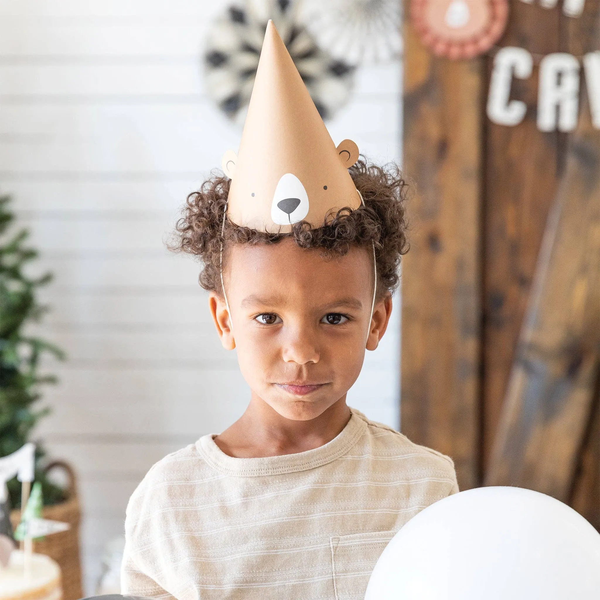 Adventure Bear Party Hats - Pack of 8