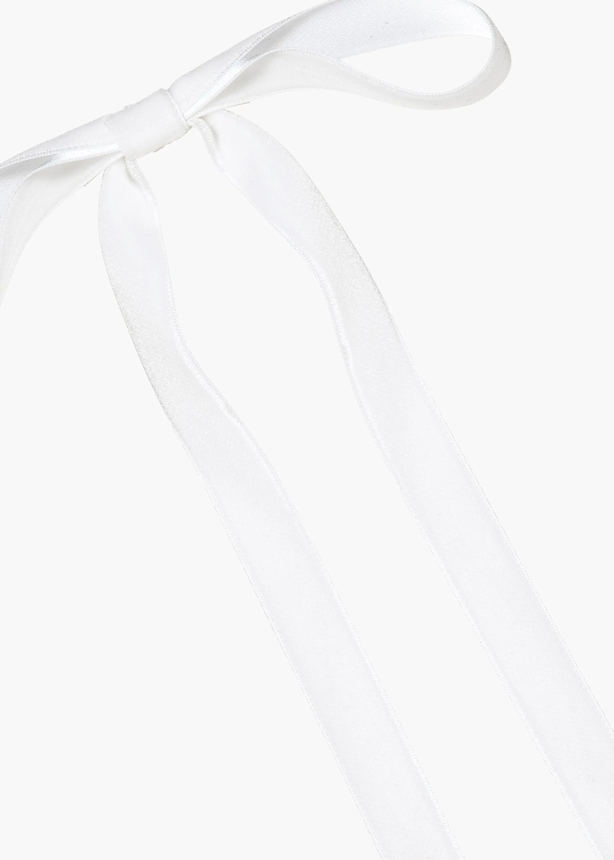 Aida Velvet Bow Barrette in Cream