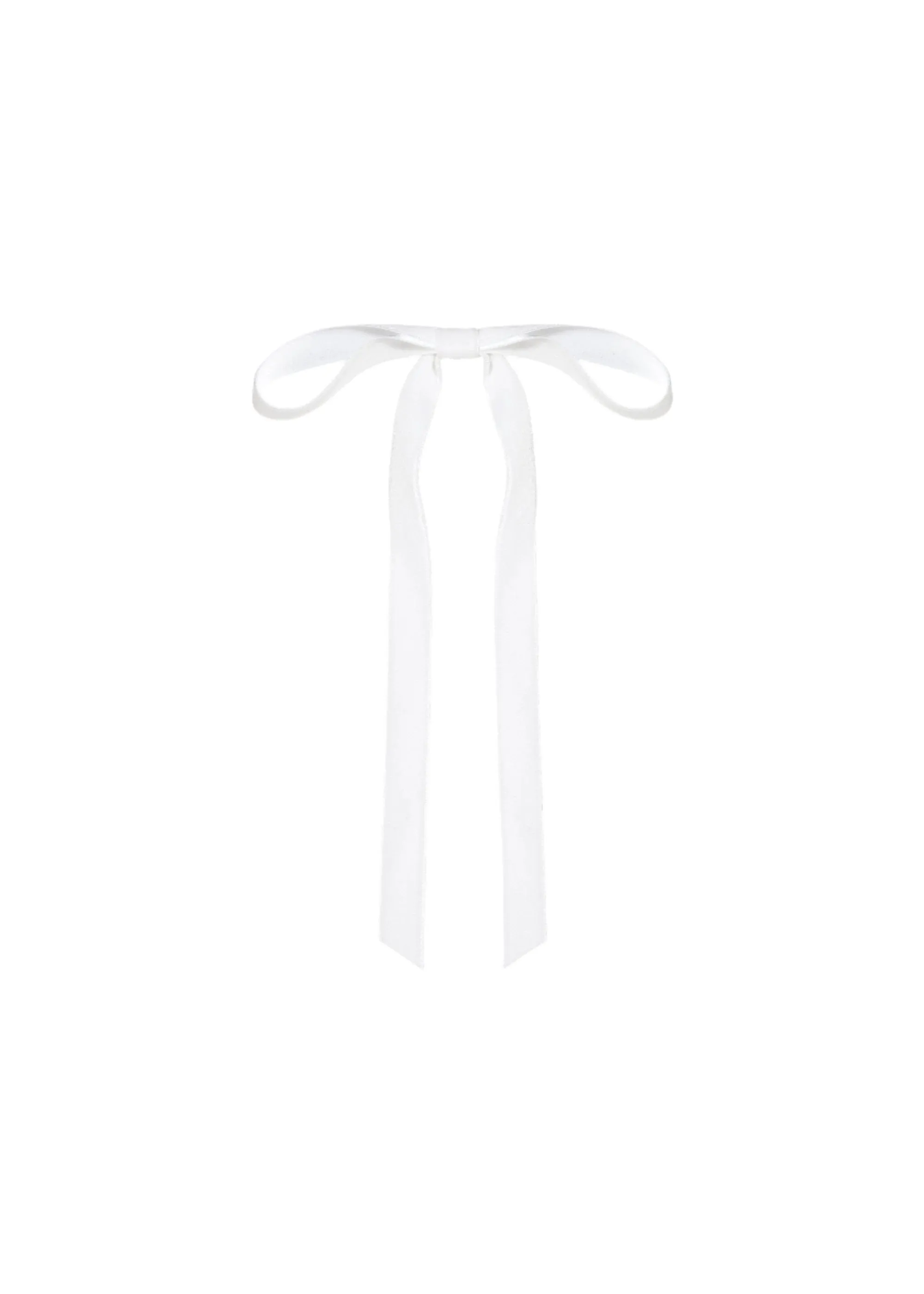 Aida Velvet Bow Barrette in Cream