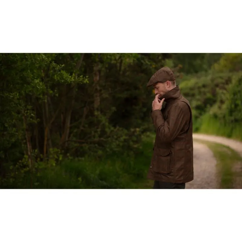 Alan Paine Didsmere Mens Waterproof Flat Cap - Oak