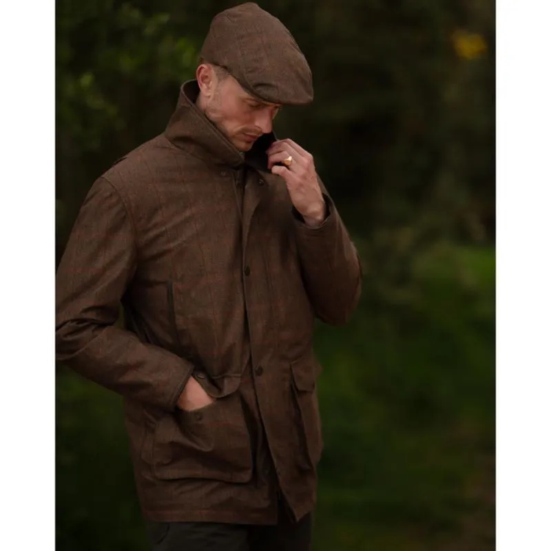 Alan Paine Didsmere Mens Waterproof Flat Cap - Oak