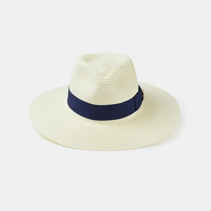 Alan Paine Emelle Ladies Straw Hat - Navy