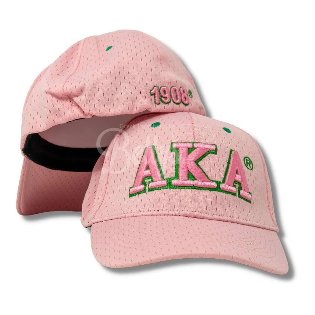 Alpha Kappa Alpha AKA Greek Letters Mesh Flex Fit Embroidered Hat