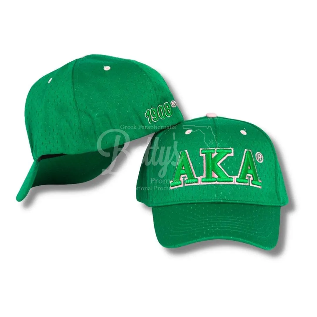 Alpha Kappa Alpha AKA Greek Letters Mesh Flex Fit Embroidered Hat