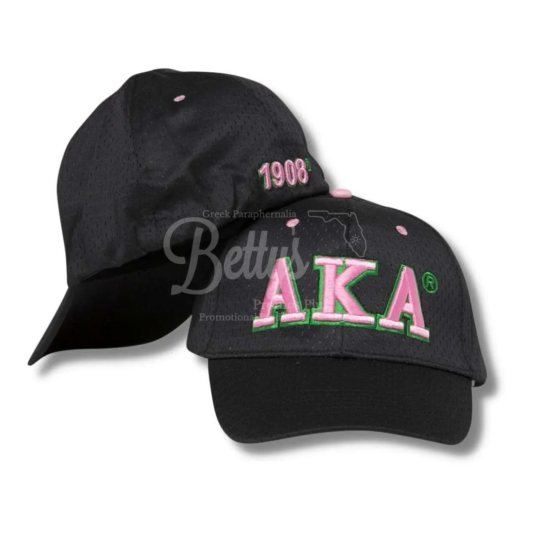Alpha Kappa Alpha AKA Greek Letters Mesh Flex Fit Embroidered Hat
