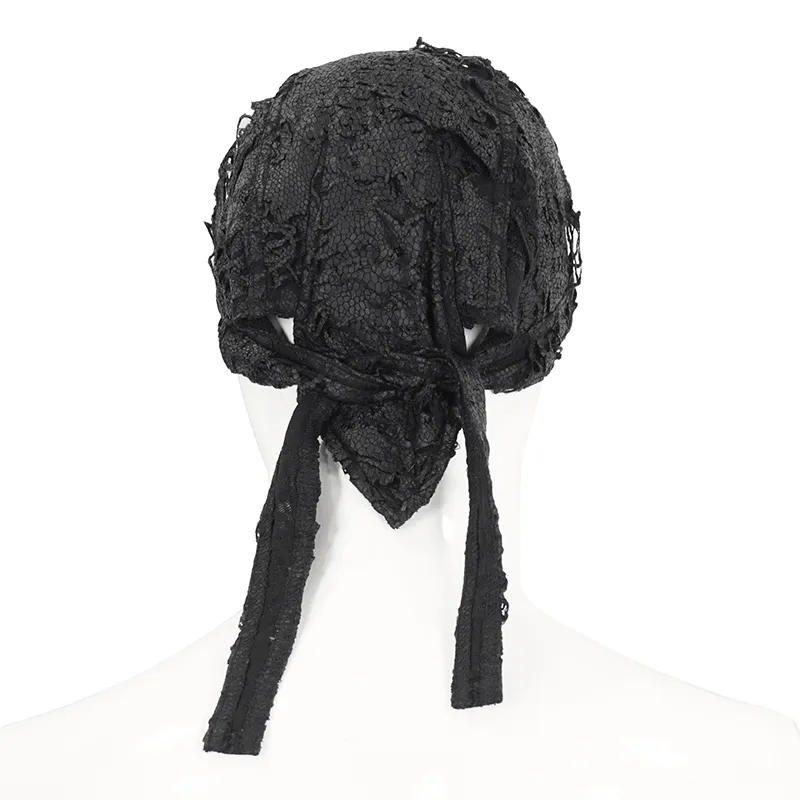 Alternative Distressed Bandana-Hat for Men with Pins