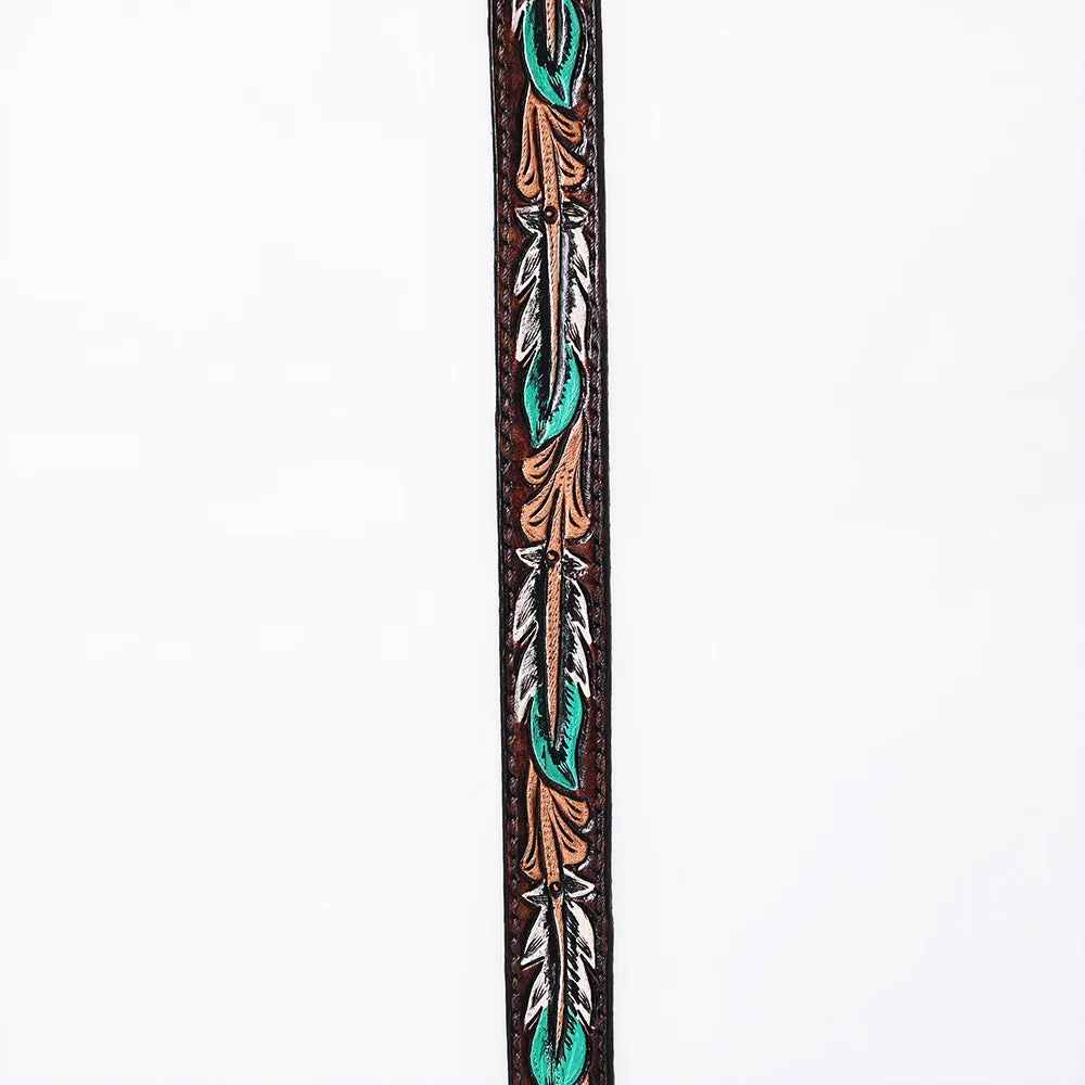American Darling Hand tooled Hatband Genuine American Leather Western Adjustable Unisex
