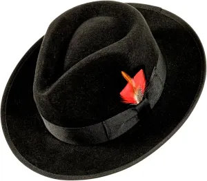 American Hat Makers Soho Leather Fedora for Men/Woman –Summer Hats for Men