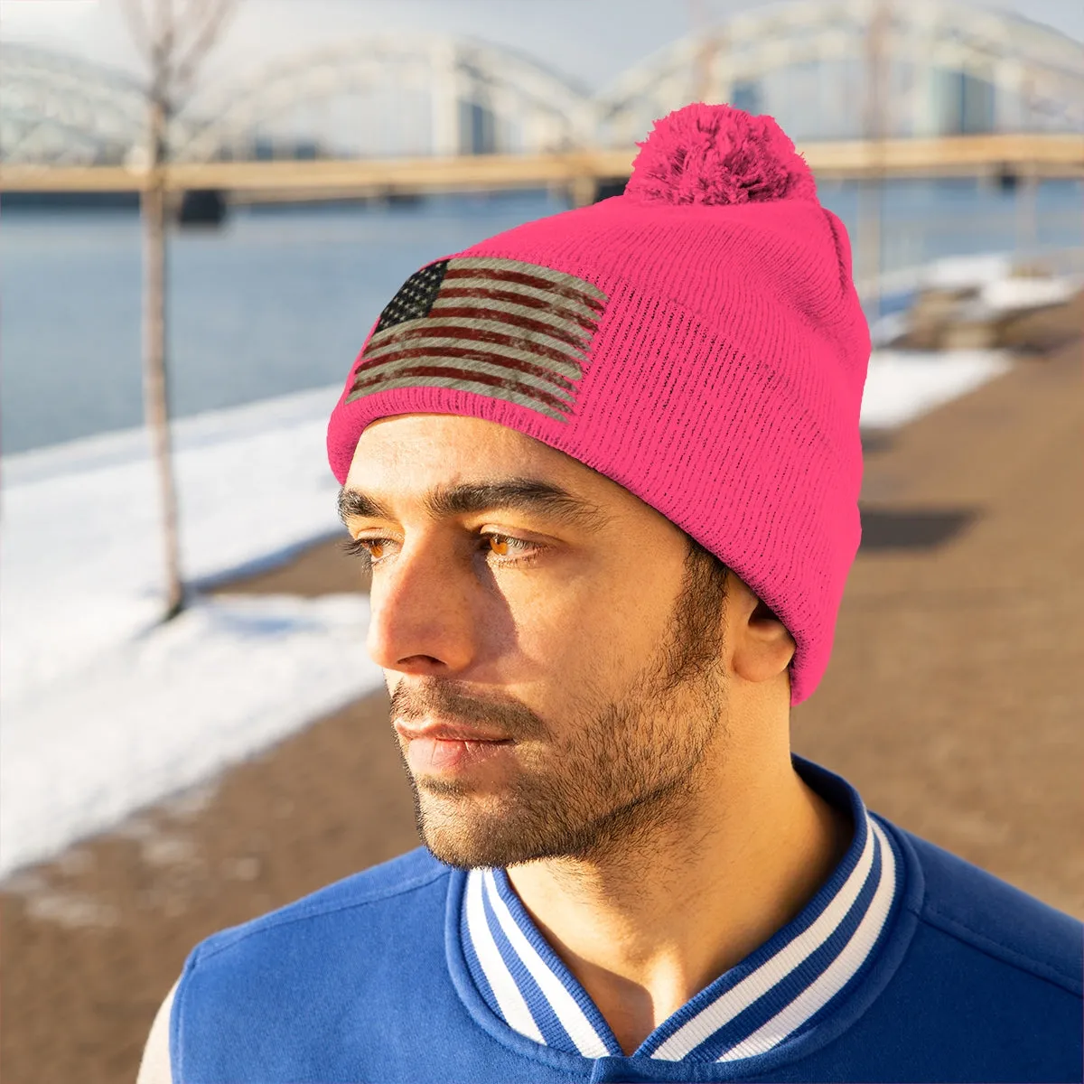 American Pom Pom Beanie