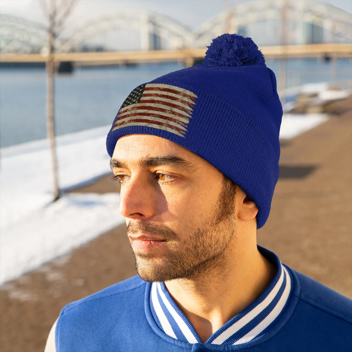 American Pom Pom Beanie