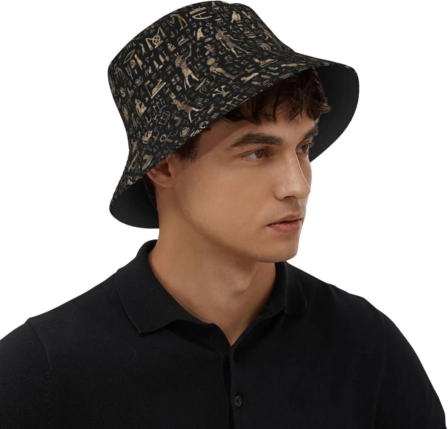 Ancient Egyptian Bucket Hat for Women Men Fashion Sun Cap Packable Travel Summer Beach Hat