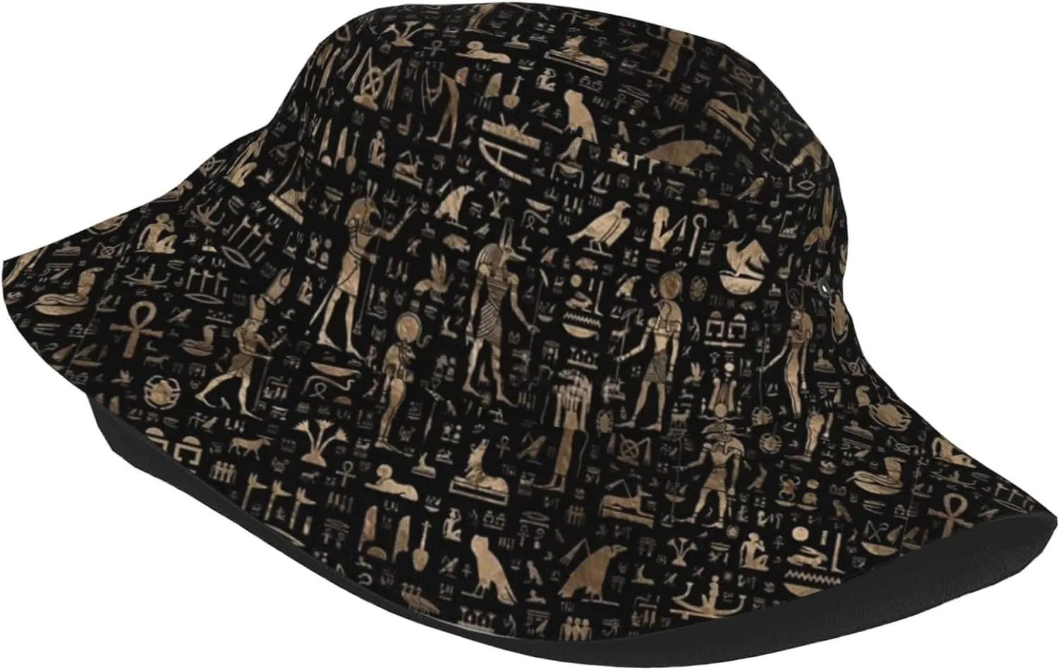 Ancient Egyptian Bucket Hat for Women Men Fashion Sun Cap Packable Travel Summer Beach Hat