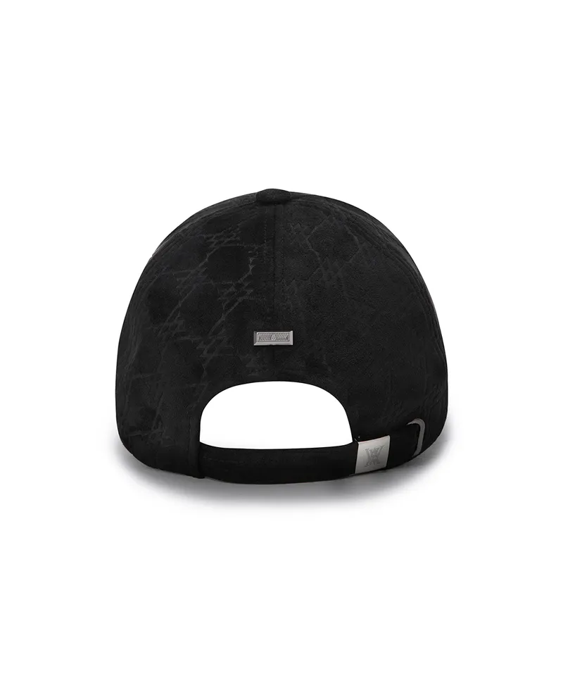ANEW Golf Unisex Monogram Suede Ball Cap - Black