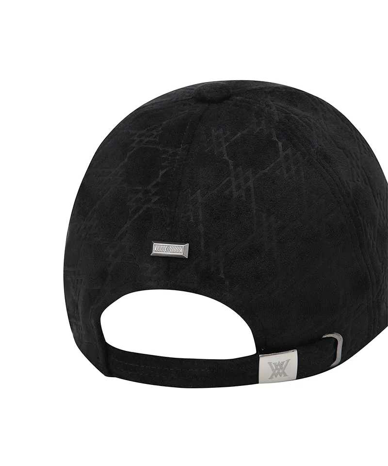 ANEW Golf Unisex Monogram Suede Ball Cap - Black