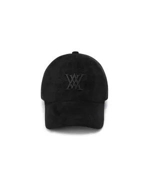 ANEW Golf Unisex Monogram Suede Ball Cap - Black