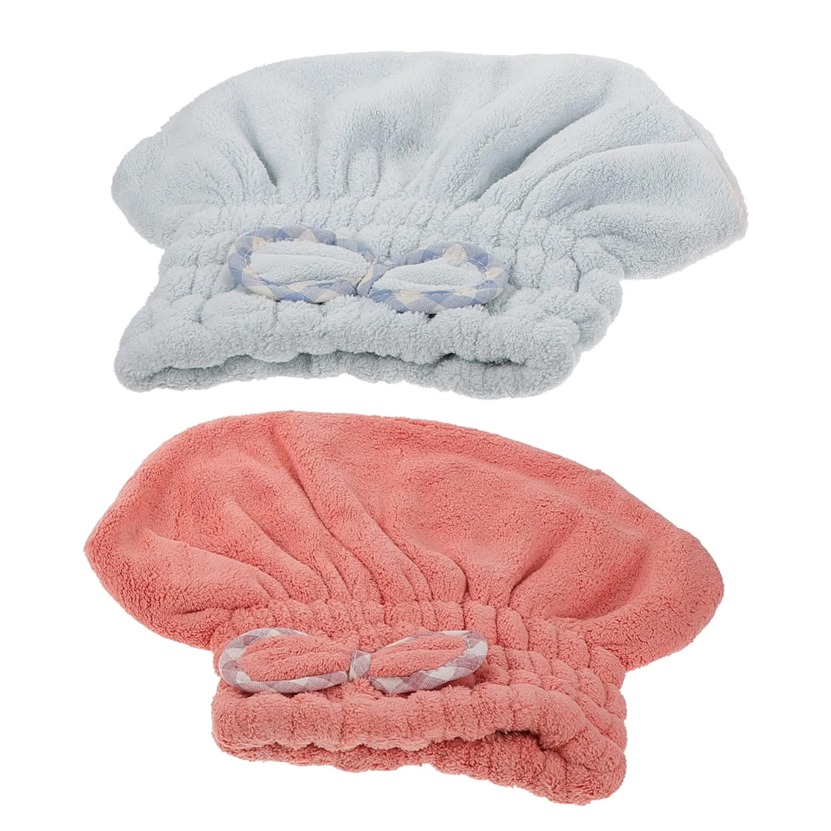 Anneome 2pcs Dry Hair Shower Cap Hair Drying Fleece Wrap Dry Hair Hat Hair Ties for Women Absorbent Hair Towel Absorbent Hair Hat Womens Hats Child Coral Fleece Absorb Water Absorbent Cap