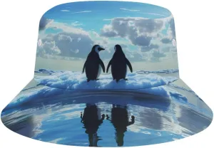 Antarctic Glacier Penguin Sun Hats Boonie Hat Bucket Hat Outdoor Hats Packable Lightweight Men Women Wide Brim Fishing Hiking